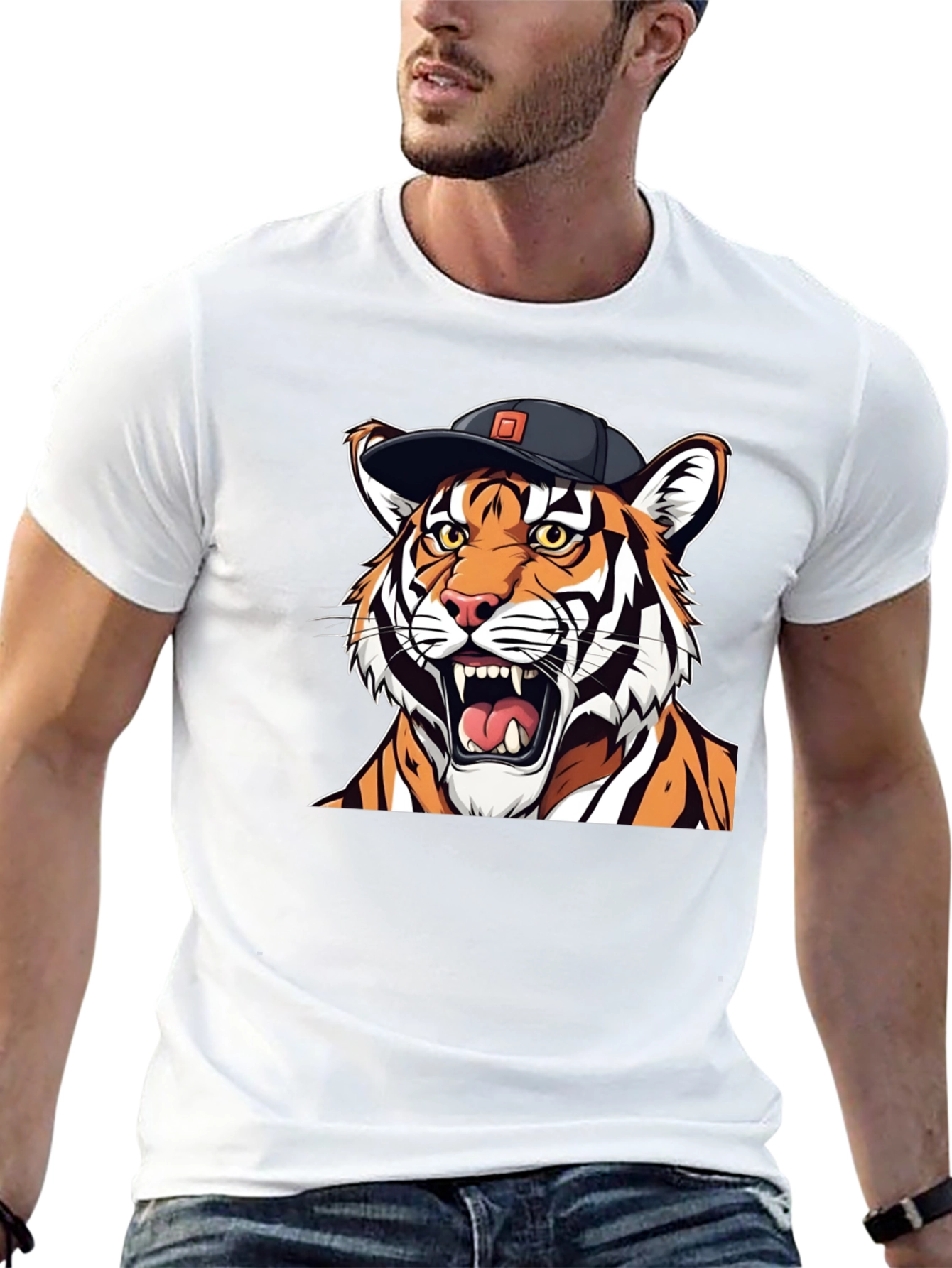 Tiger Graphic Tee - Cool Animal Print Shirt