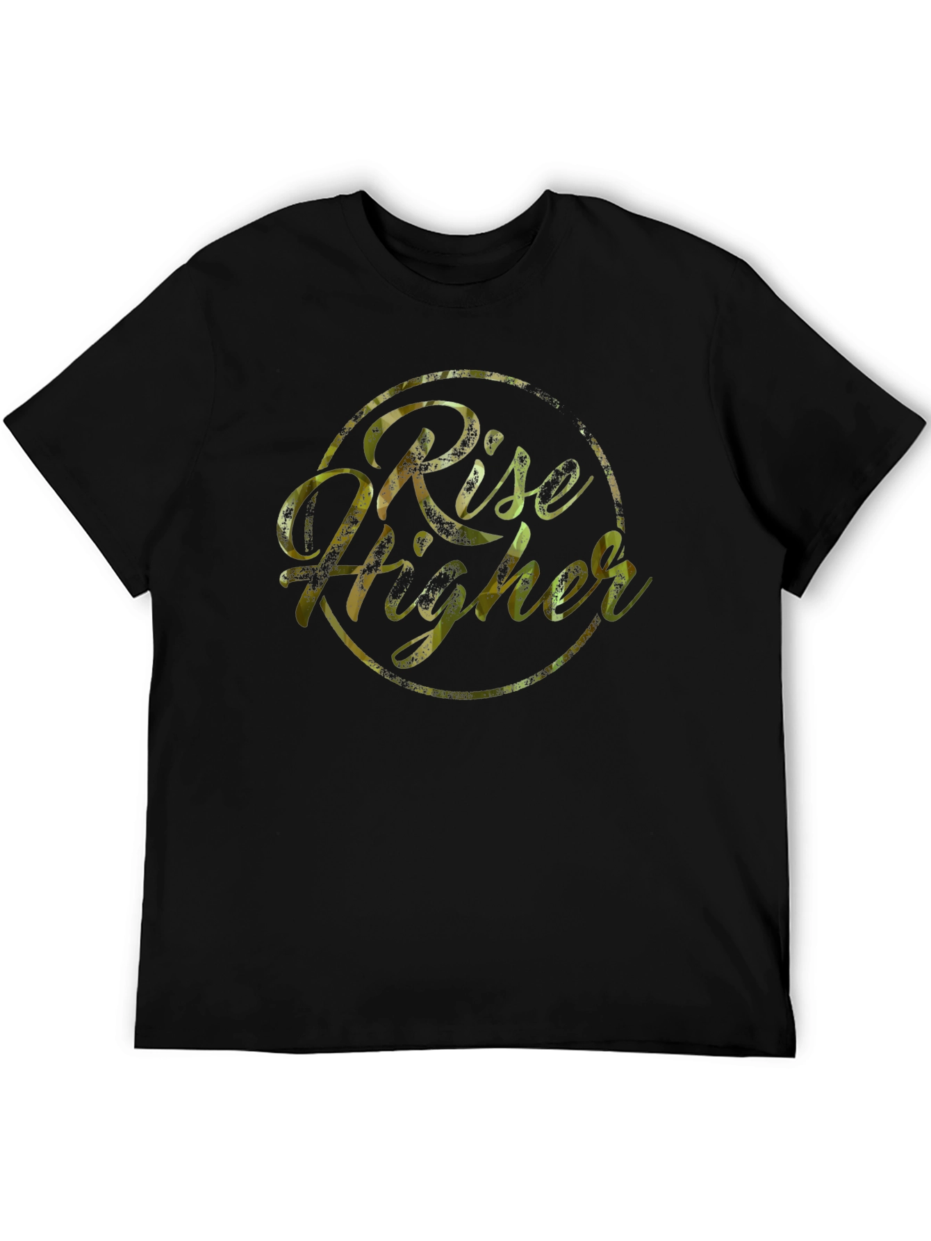 Rise Higher Graphic Print Black T-Shirt