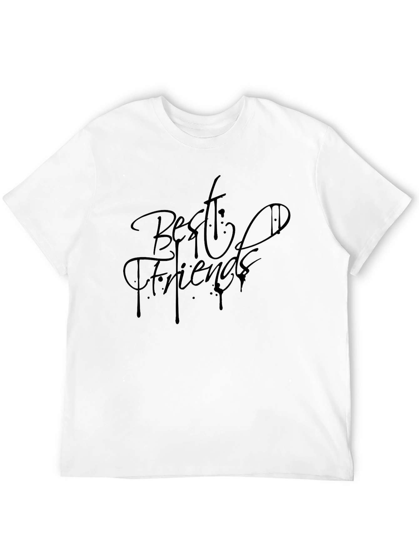 Best Friends Graphic Tee - Stylish Black T-Shirt
