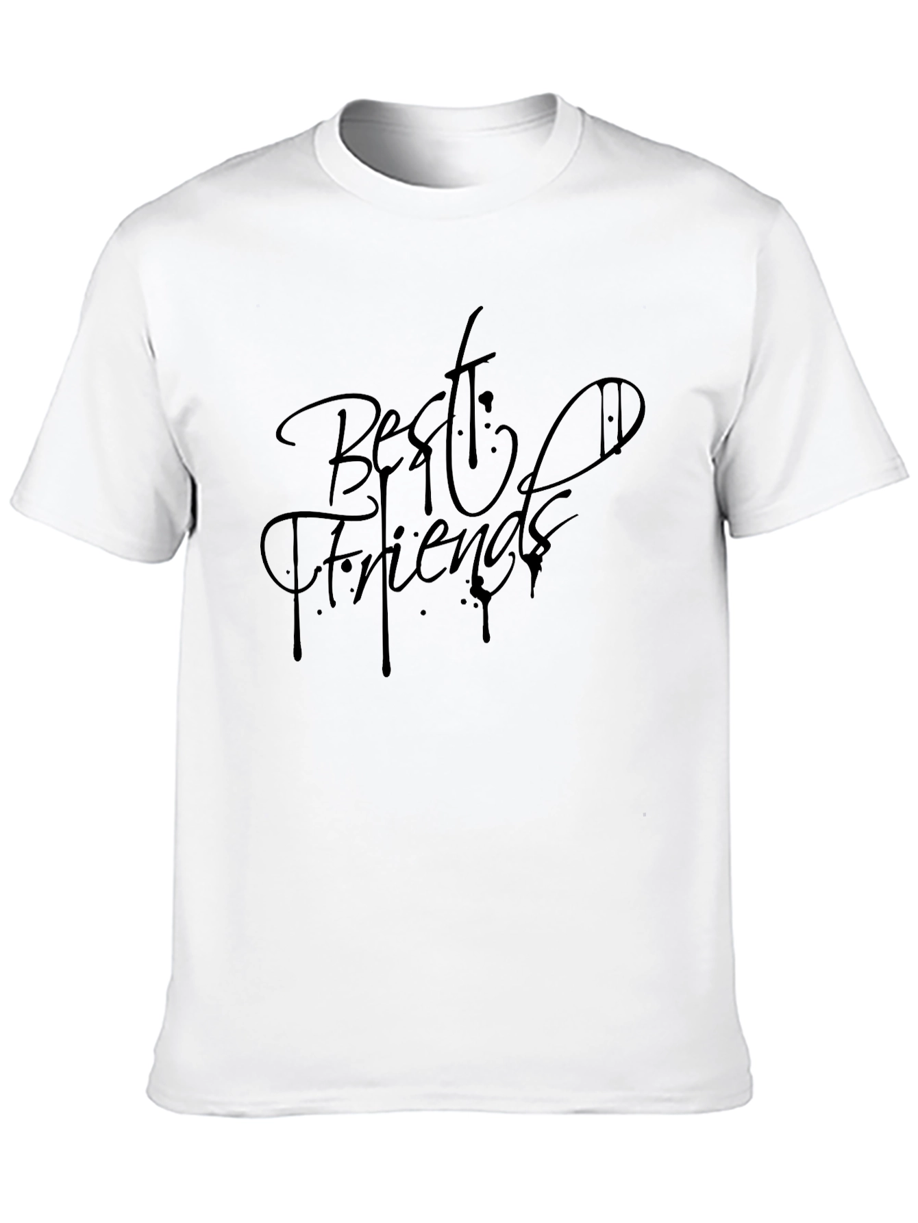 Best Friends Graphic Tee - Stylish Black T-Shirt