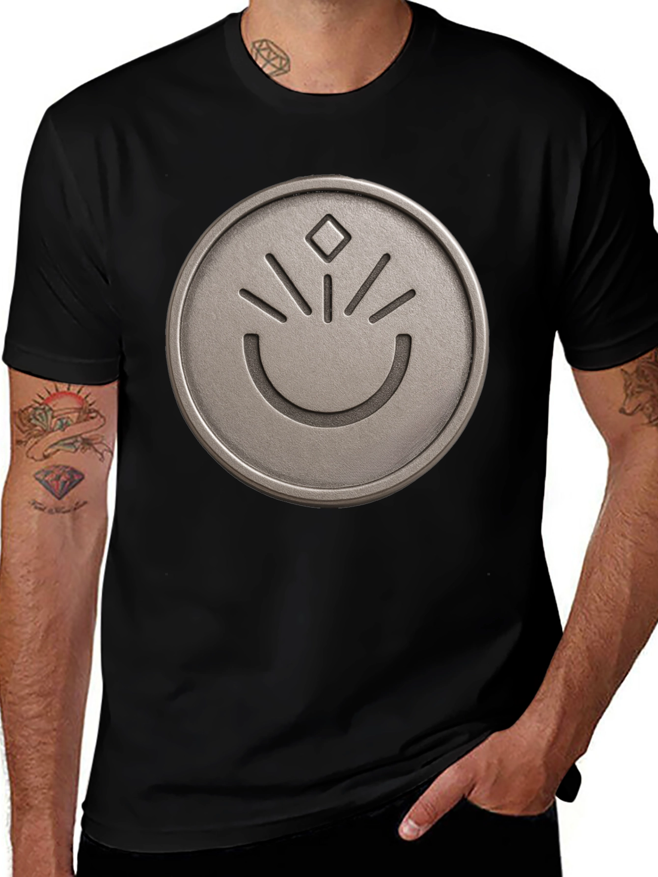 Graphic Tee - Circle Emblem Design
