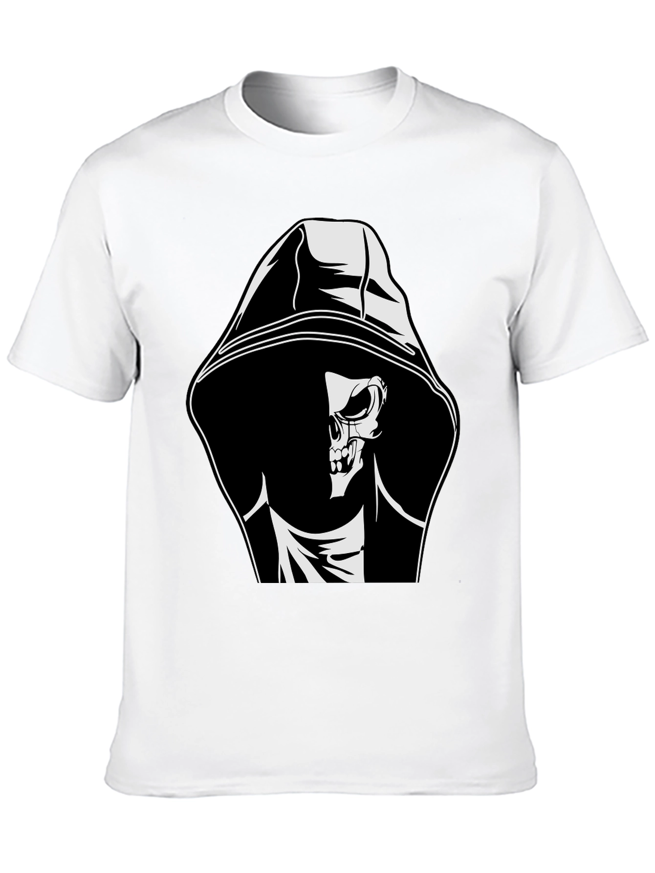 Grim Reaper Graphic Tee - Black Cotton T-Shirt