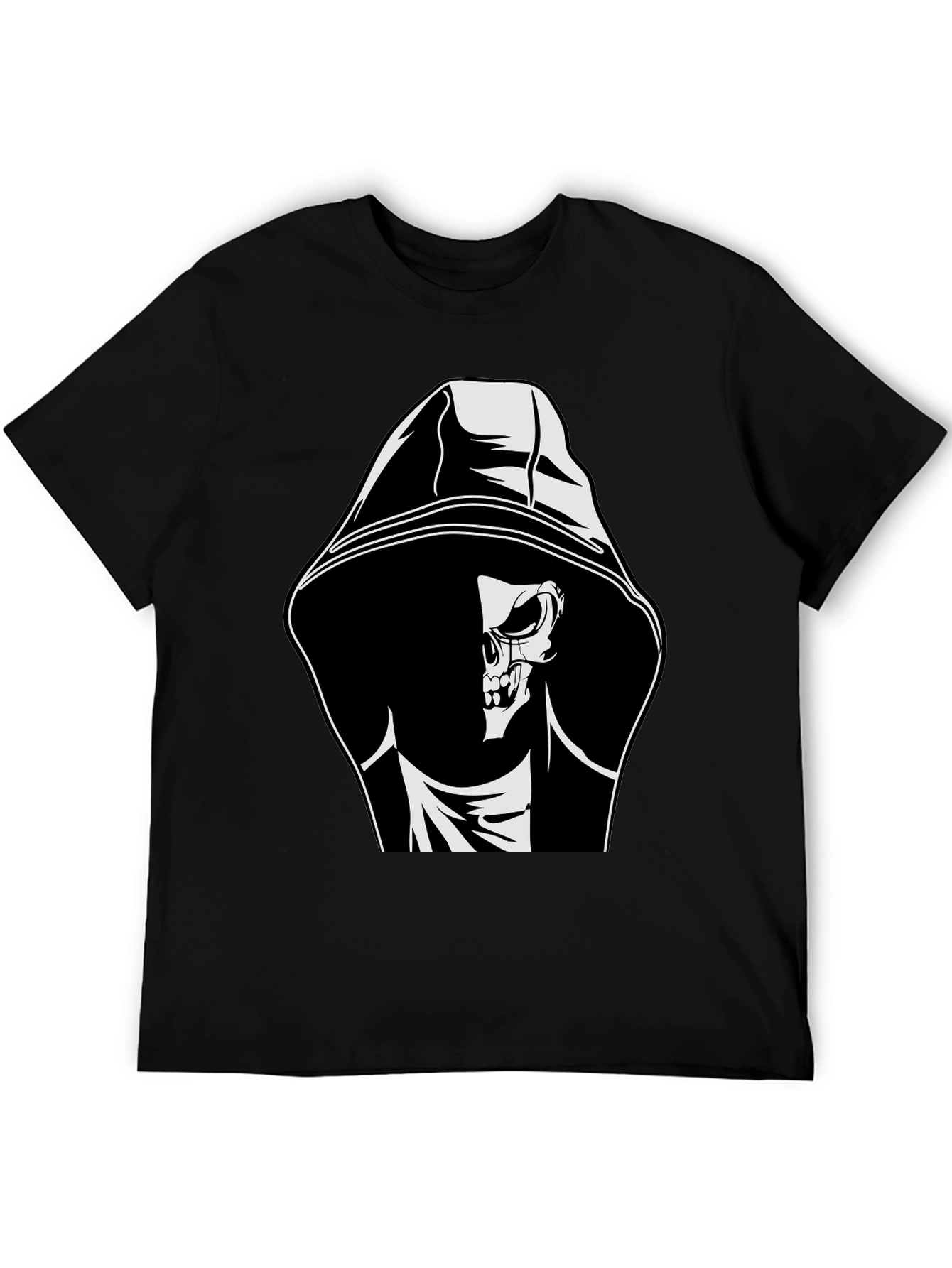 Grim Reaper Graphic Tee - Black Cotton T-Shirt