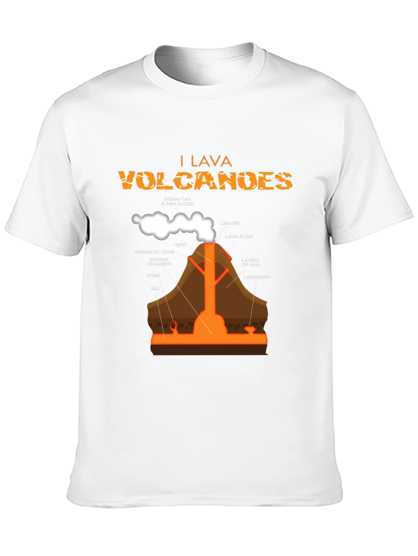 I Lava Volcanoes Black Graphic T-Shirt