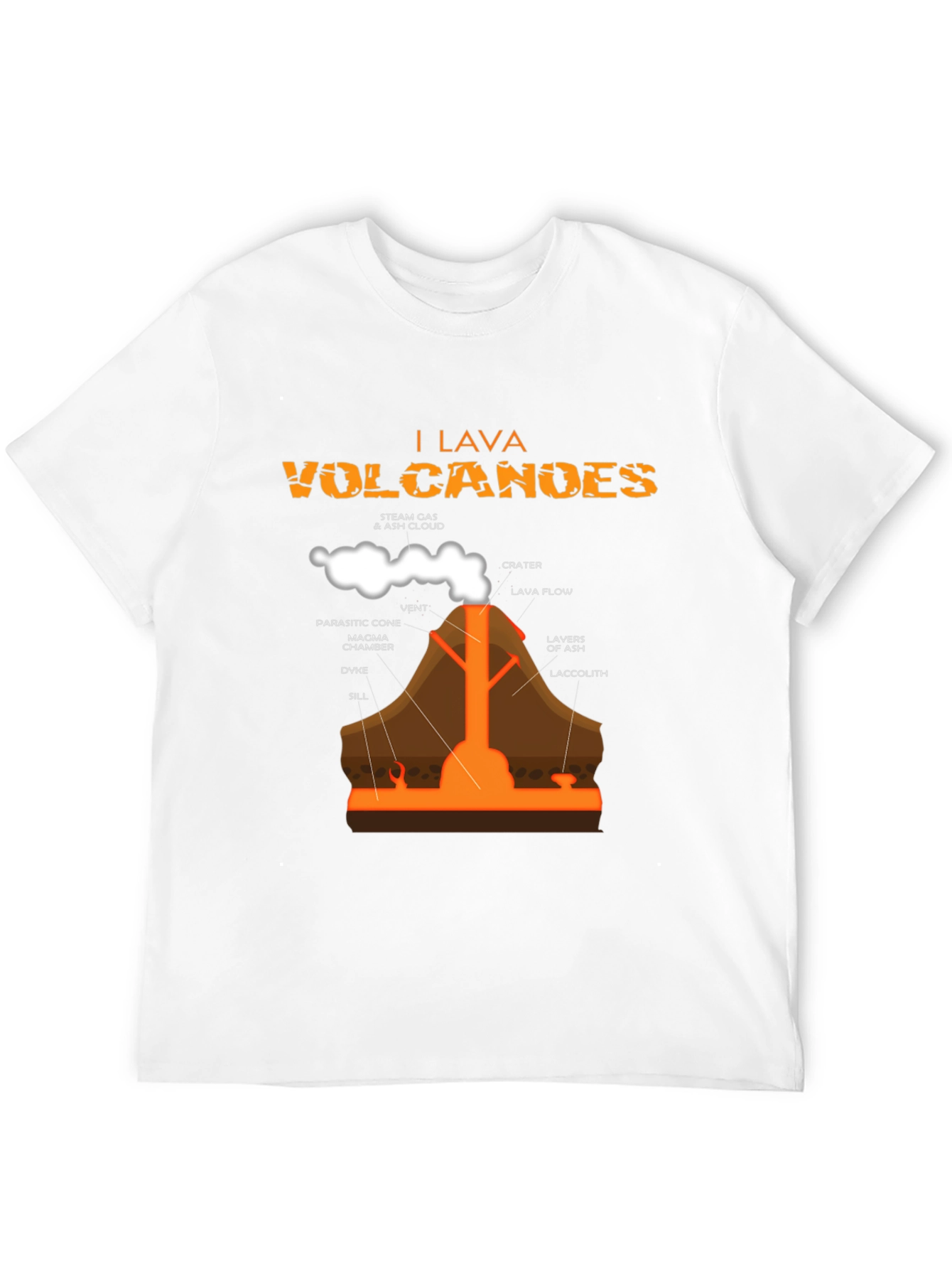 I Lava Volcanoes Black Graphic T-Shirt