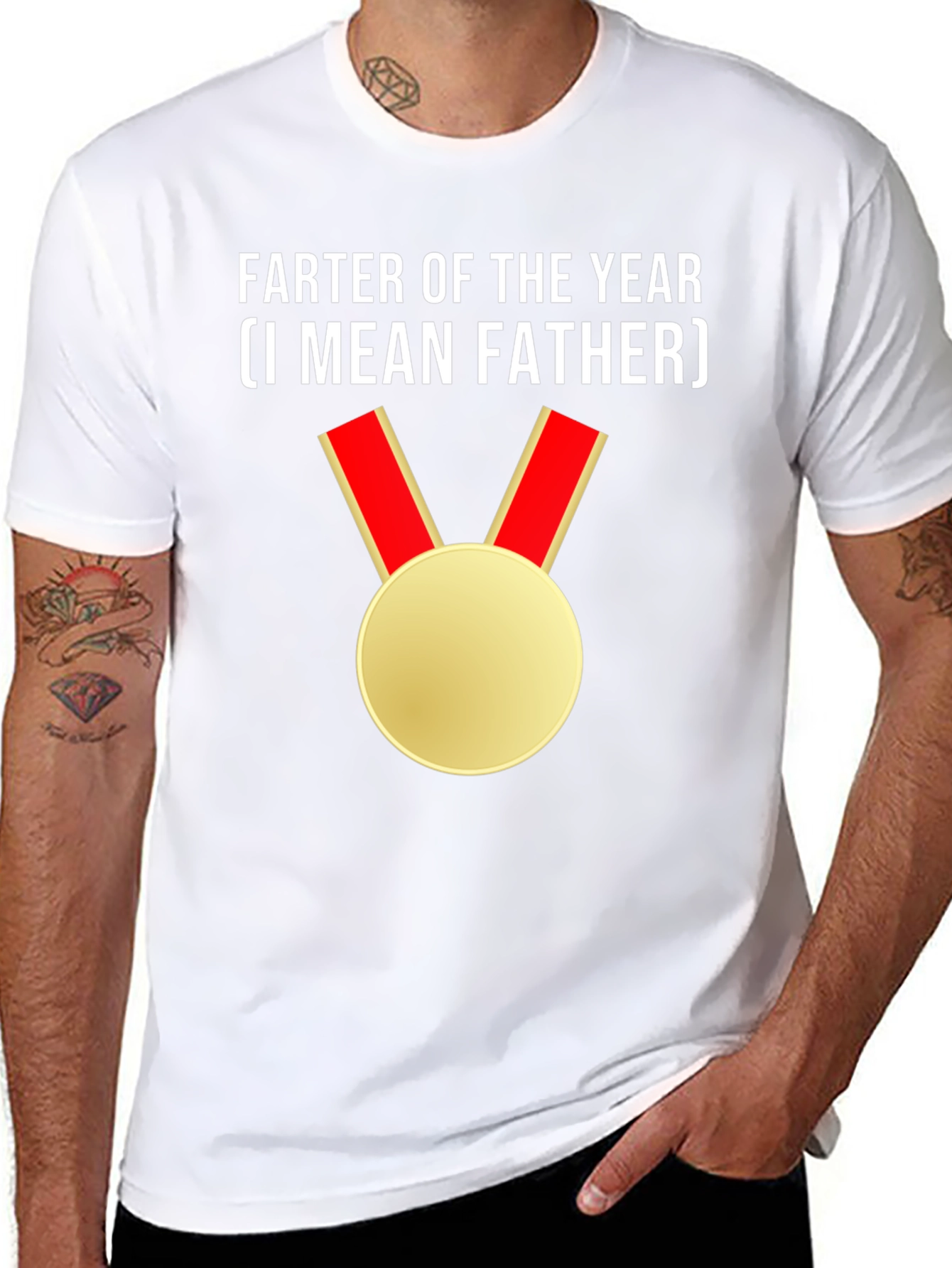 Farter of the Year (I Mean Father) Novelty T-Shirt