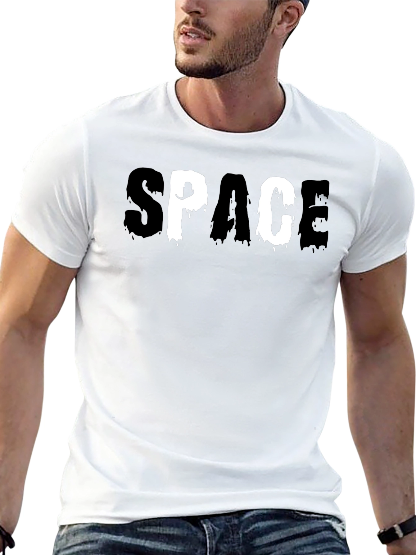 Space Graphic T-Shirt - Cool Black Tee