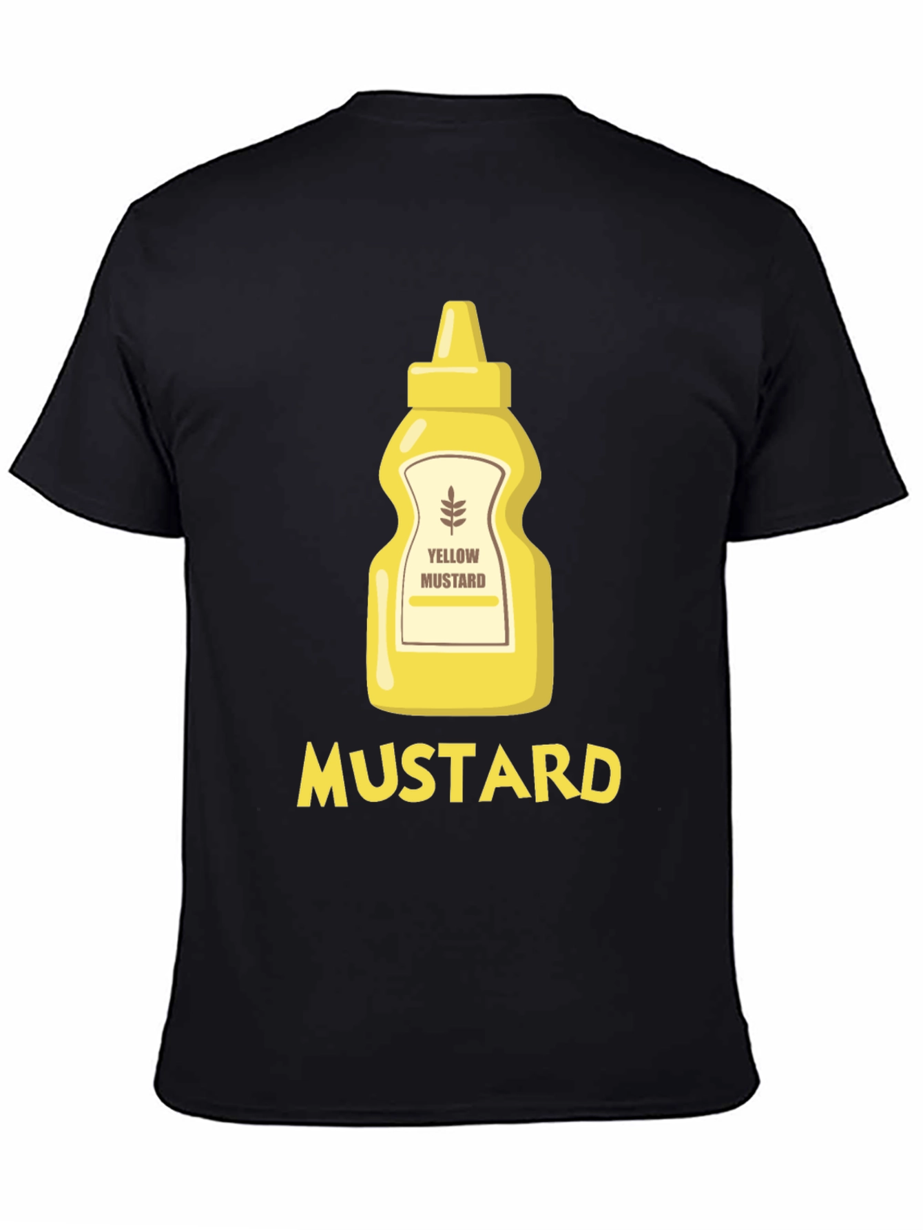 Funny Mustard Graphic T-Shirt - Black