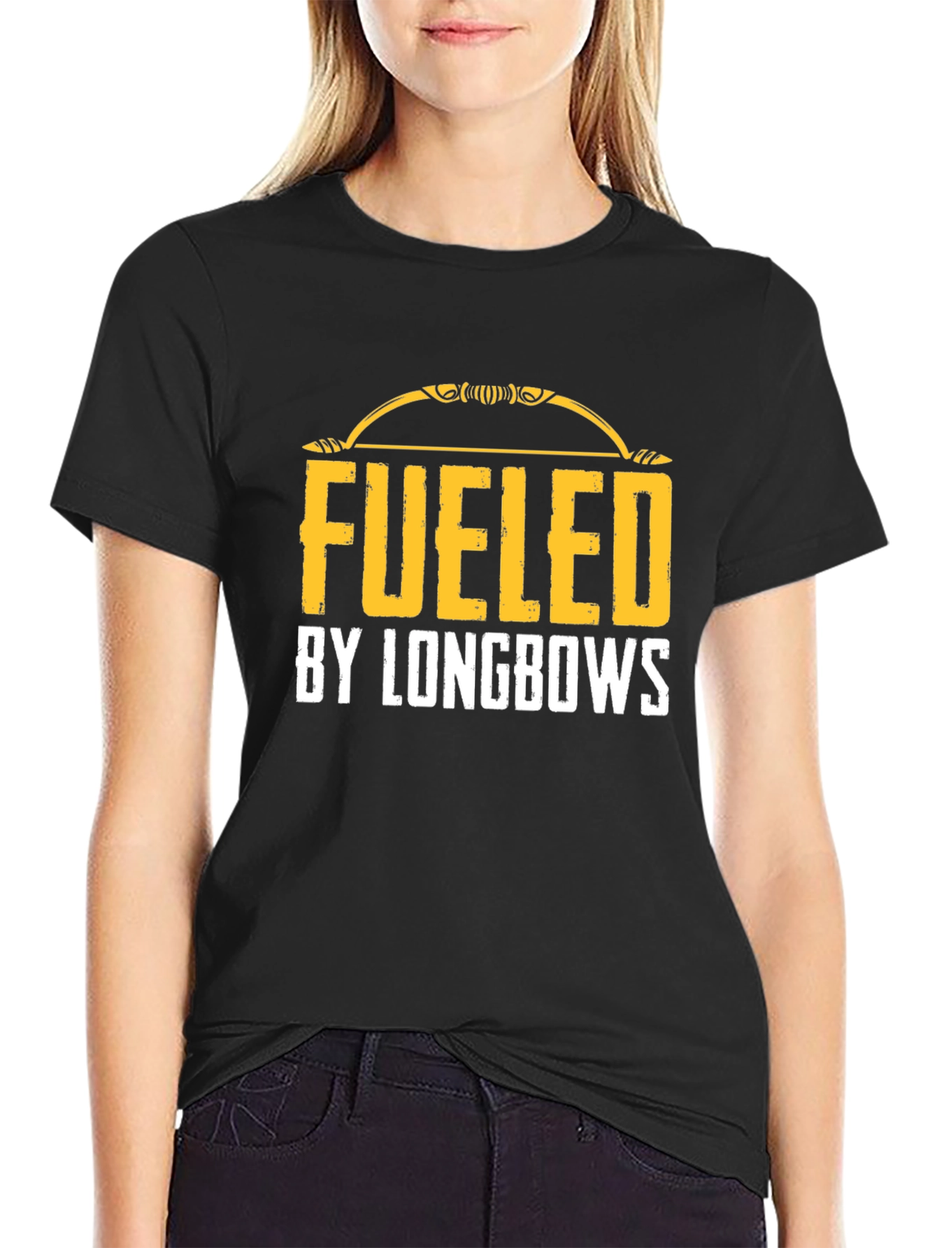 Fueled by Longbows Black T-Shirt Archery