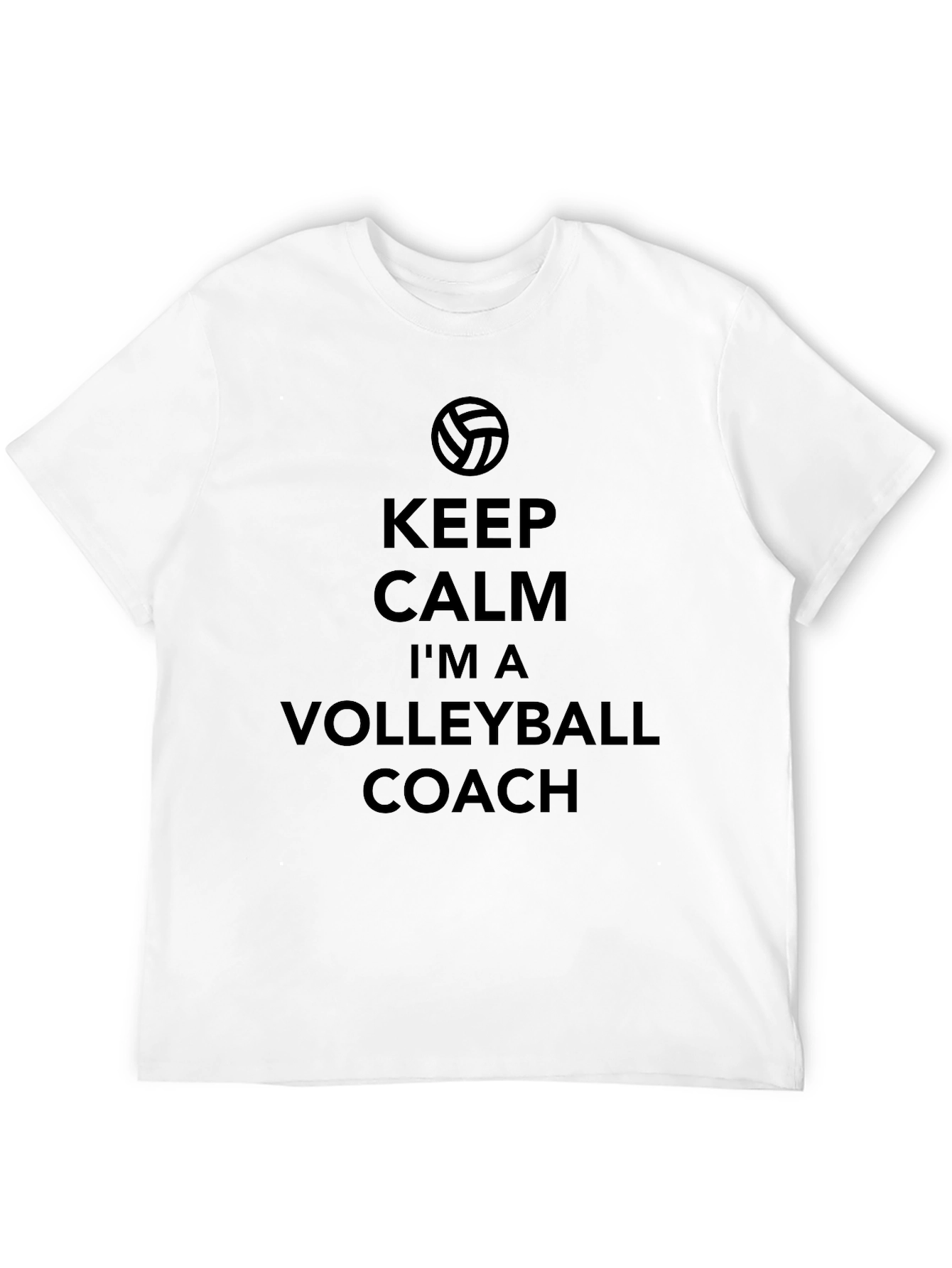 Volleyball Coach T-Shirt - Keep Calm Design