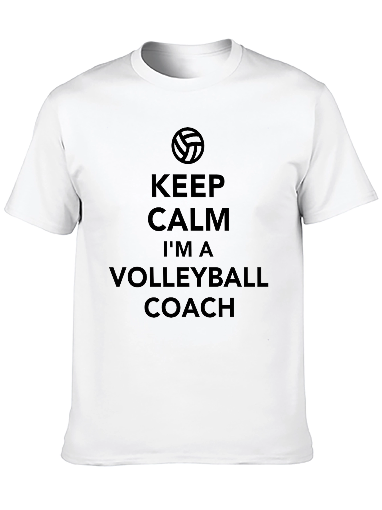 Volleyball Coach T-Shirt - Keep Calm Design