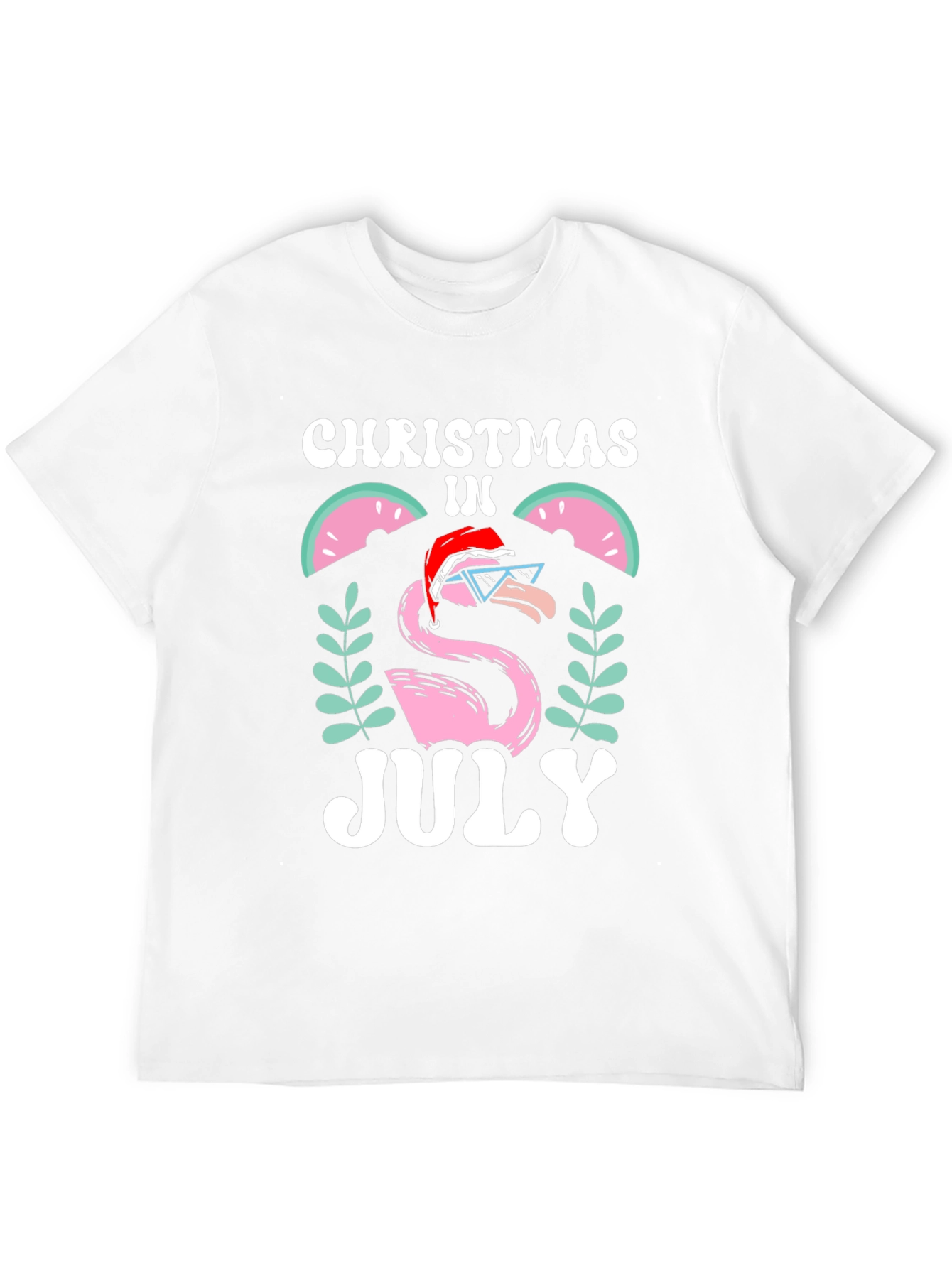 Christmas in July Flamingo Graphic Tee