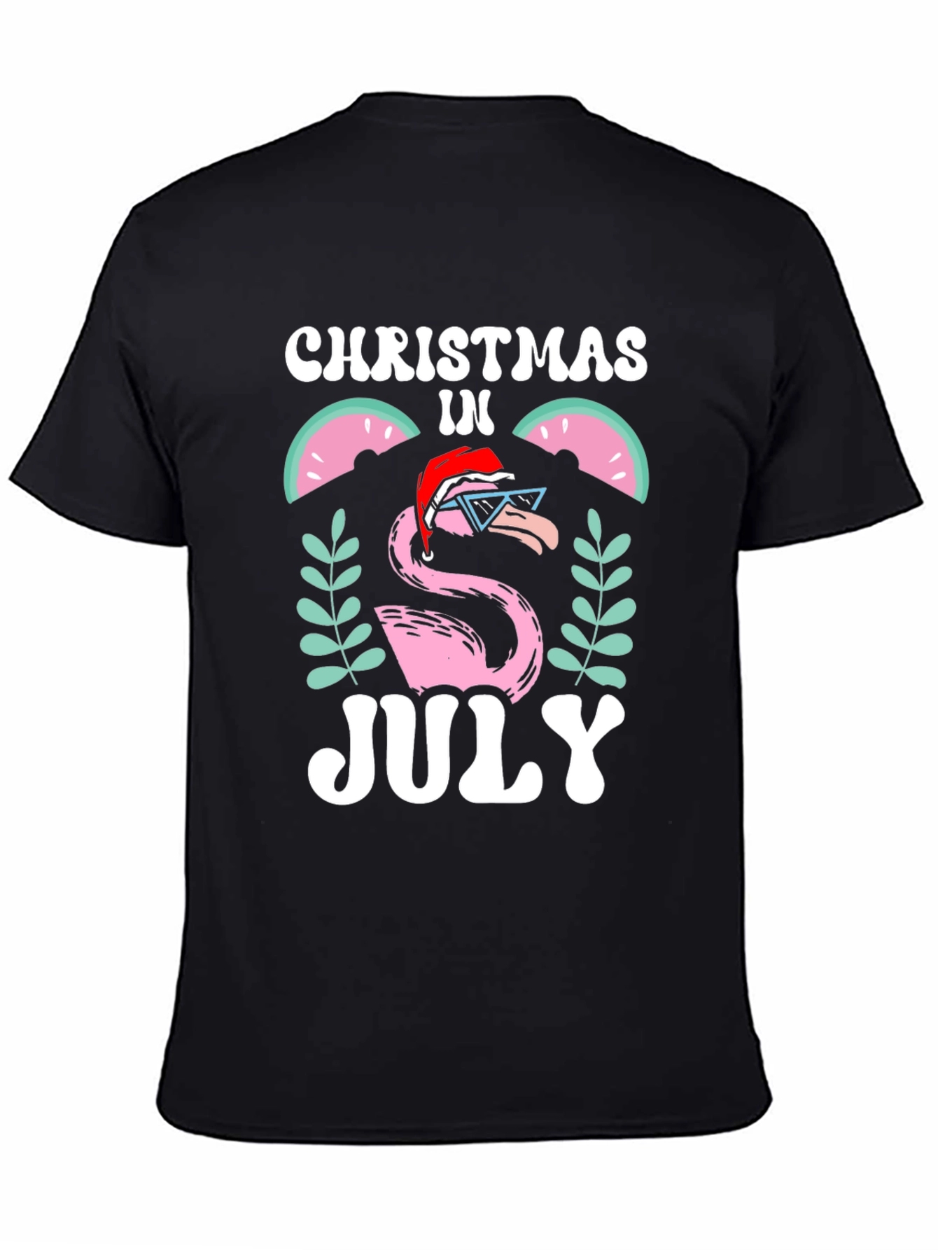 Christmas in July Flamingo Graphic Tee