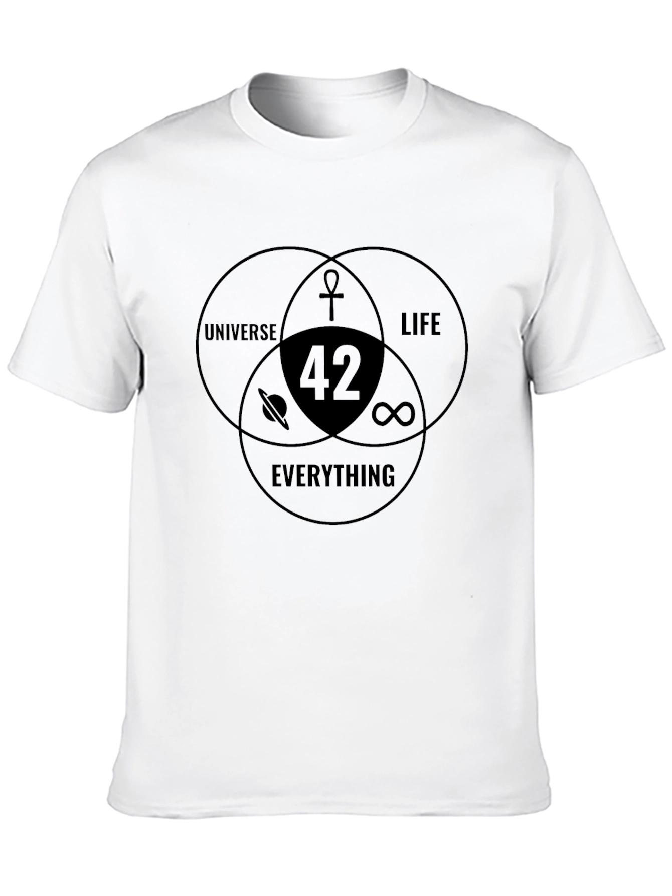 42 Venn Diagram T-Shirt: Universe Life Everything