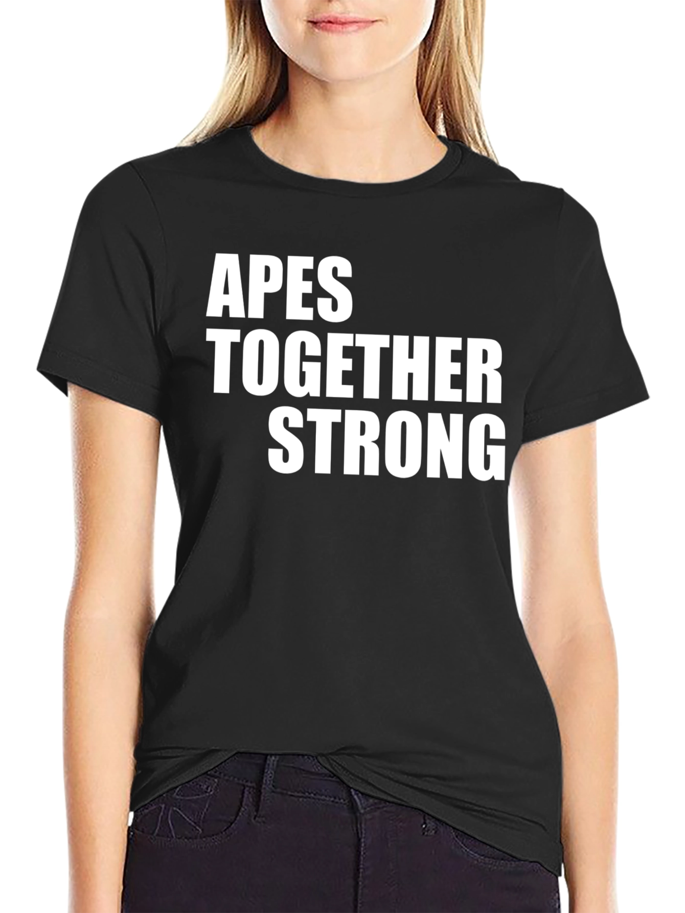 Apes Together Strong Graphic T-Shirt - Black Cotton Tee