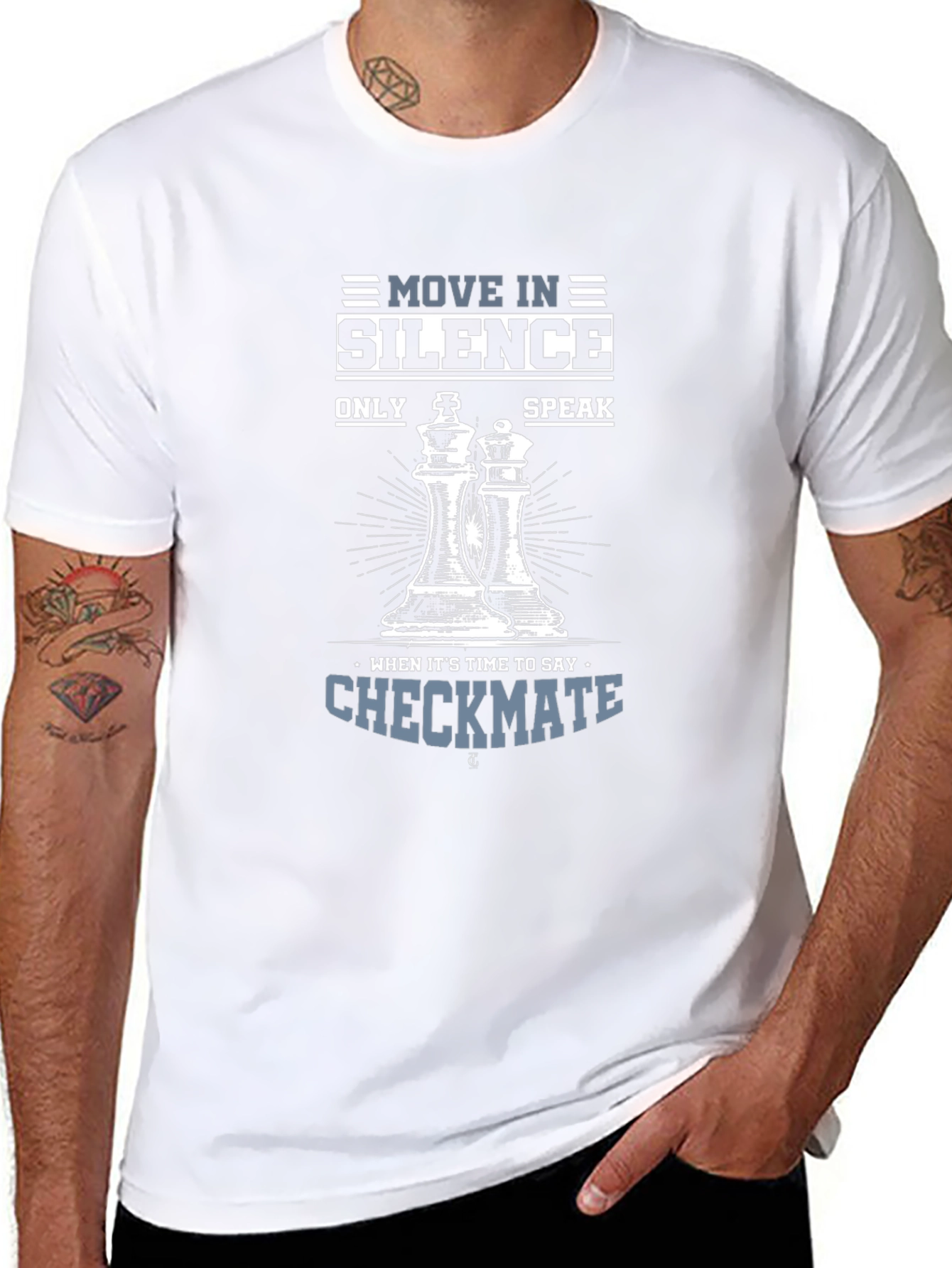 Move in Silence Chess Graphic T-Shirt