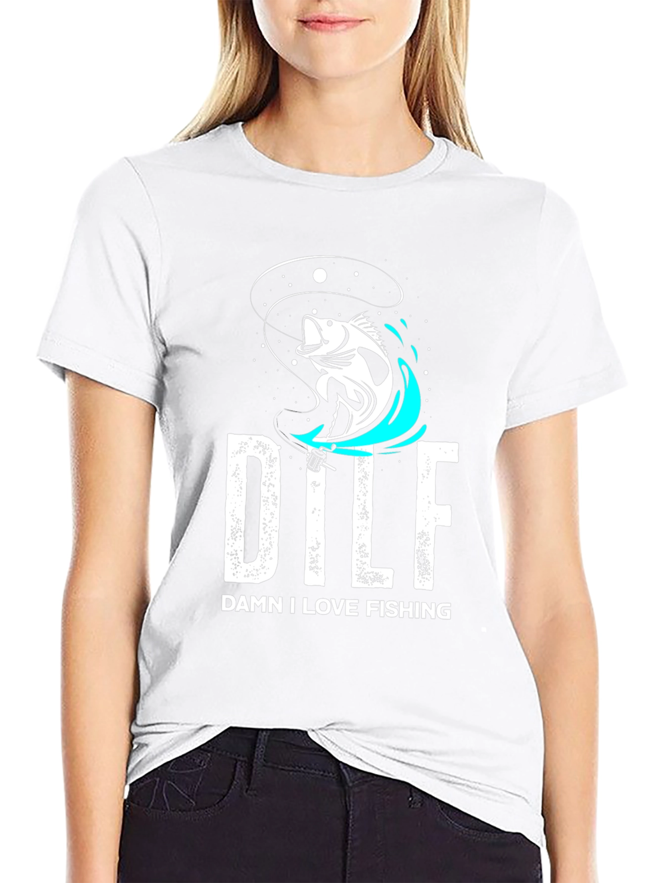 DILF Damn I Love Fishing Graphic Tee