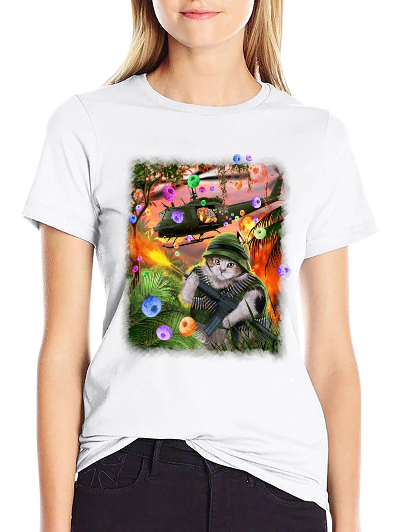 Funny Cat Warrior T-Shirt