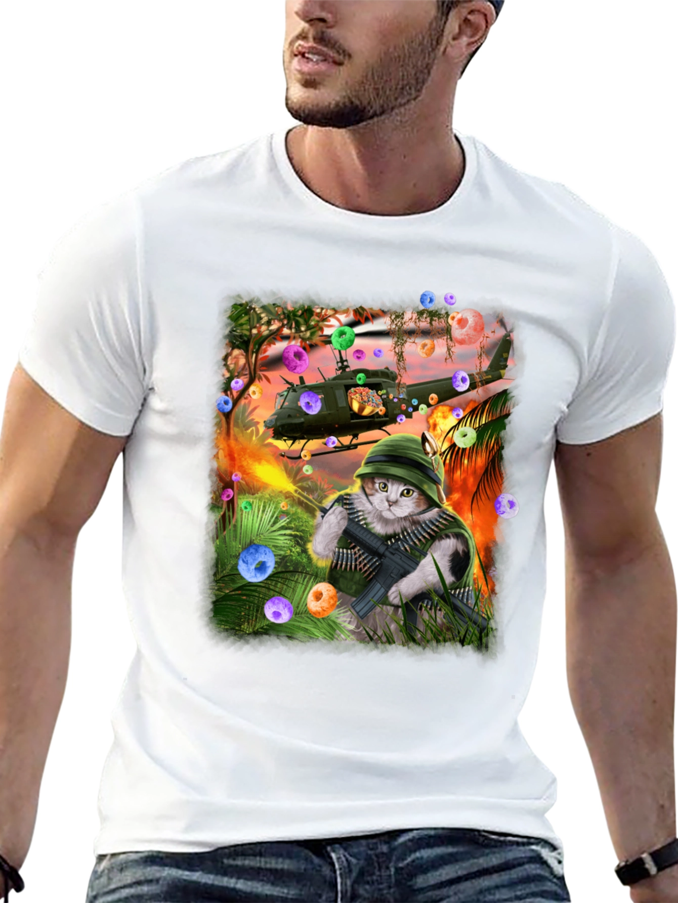 Funny Cat Warrior T-Shirt