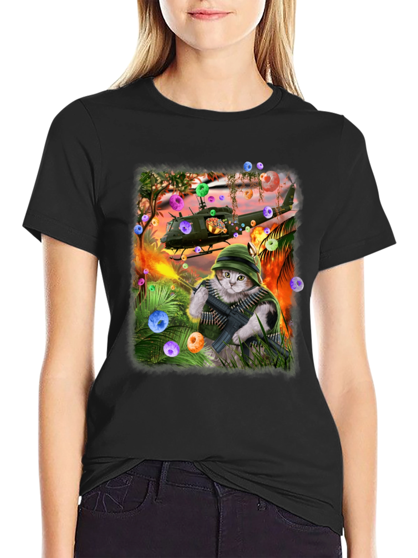Funny Cat Warrior T-Shirt