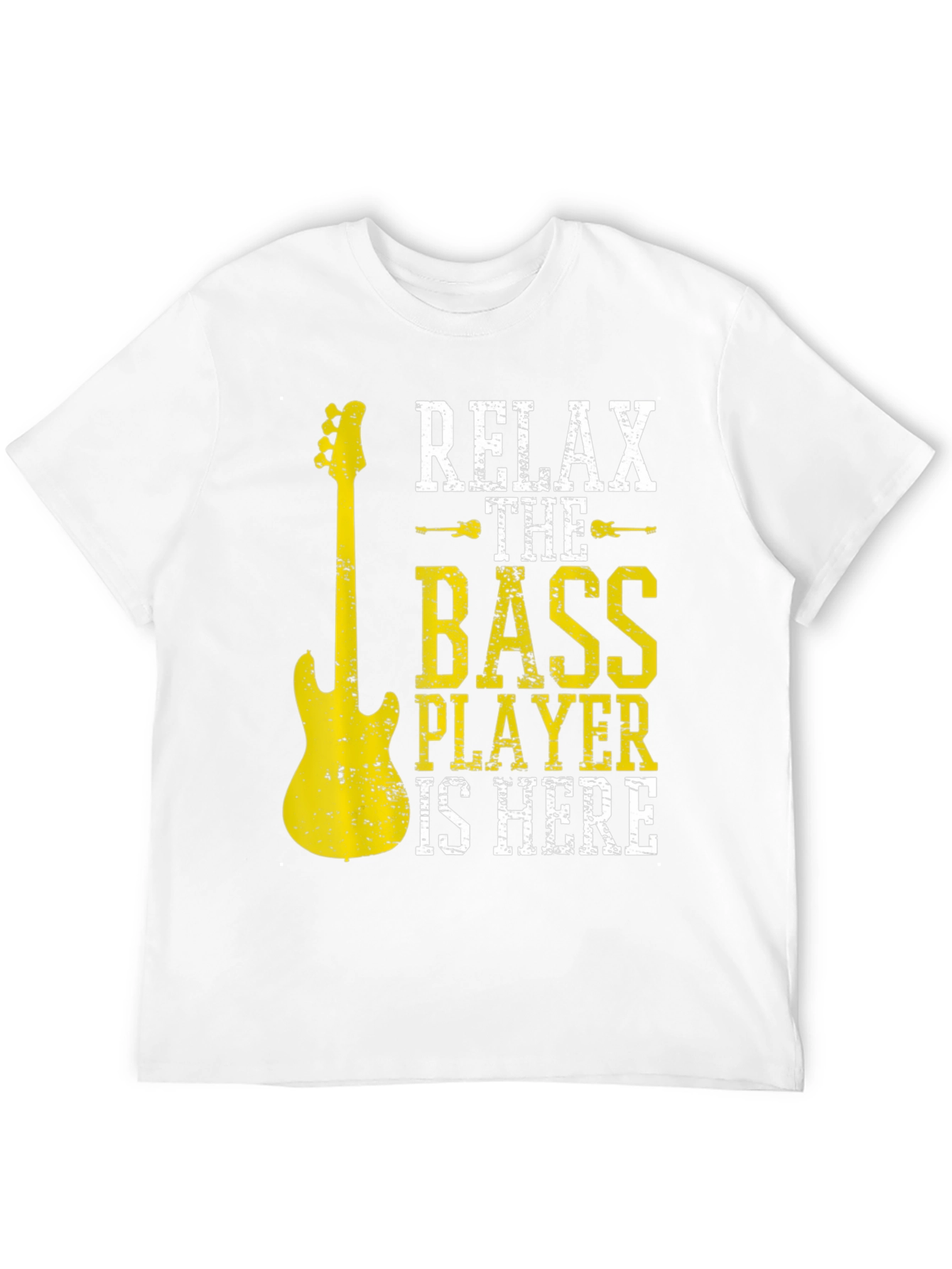 Relax The Bass Player Is Here Black T-Shirt