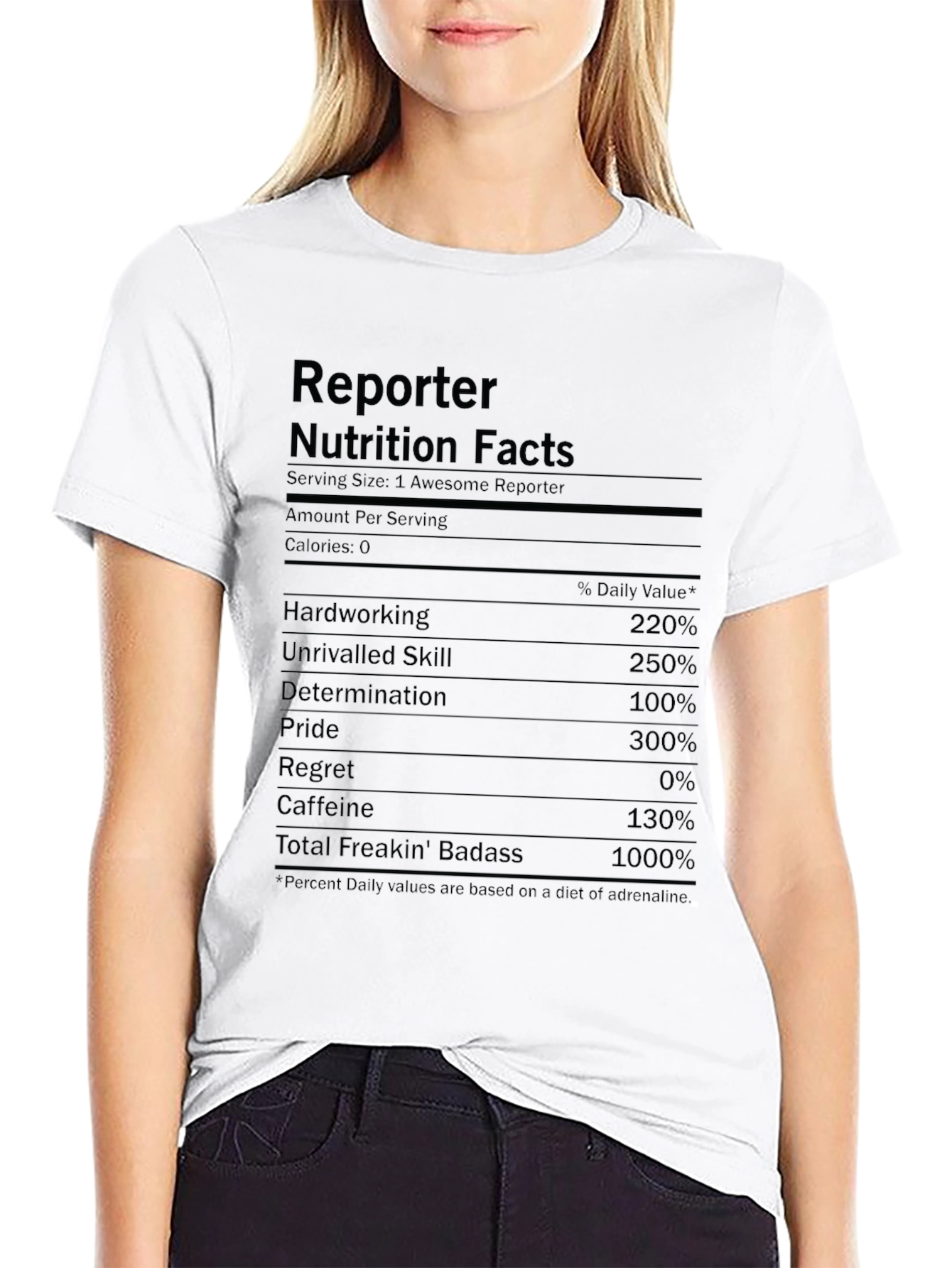 Reporter Nutrition Facts T-Shirt