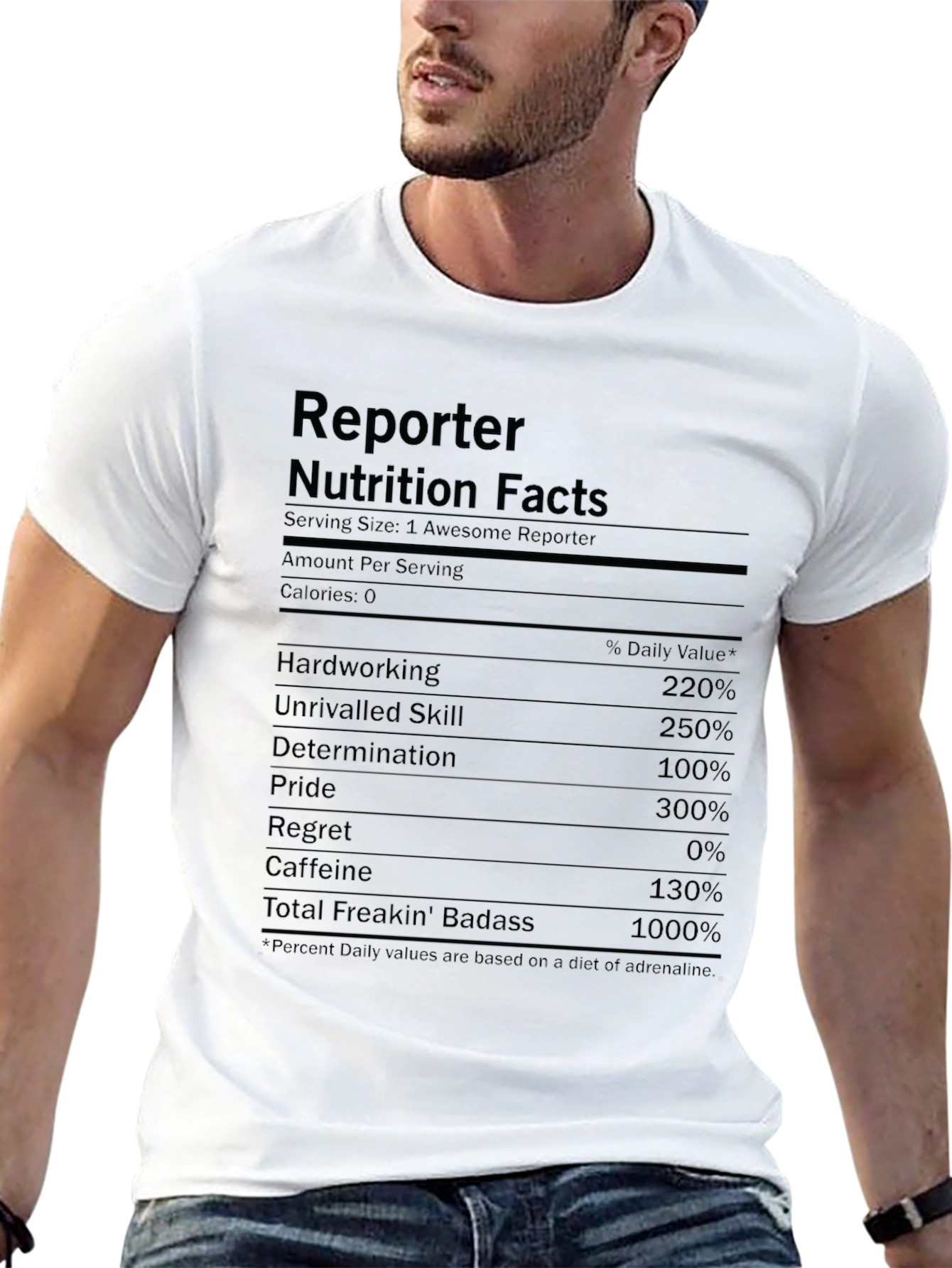 Reporter Nutrition Facts T-Shirt
