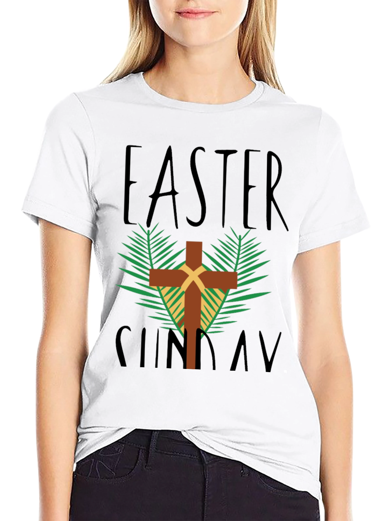Easter Sunday Cross Graphic T-Shirt