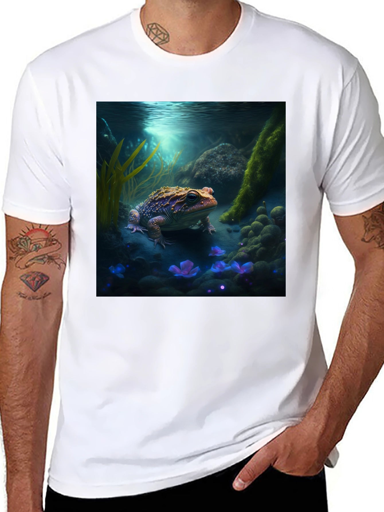 Underwater Frog Graphic Tee