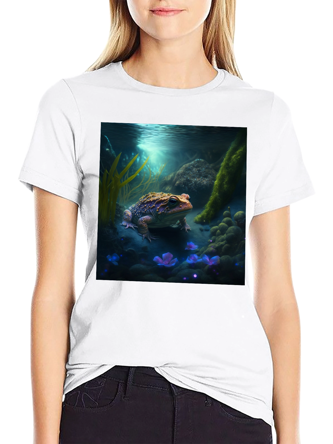 Underwater Frog Graphic Tee