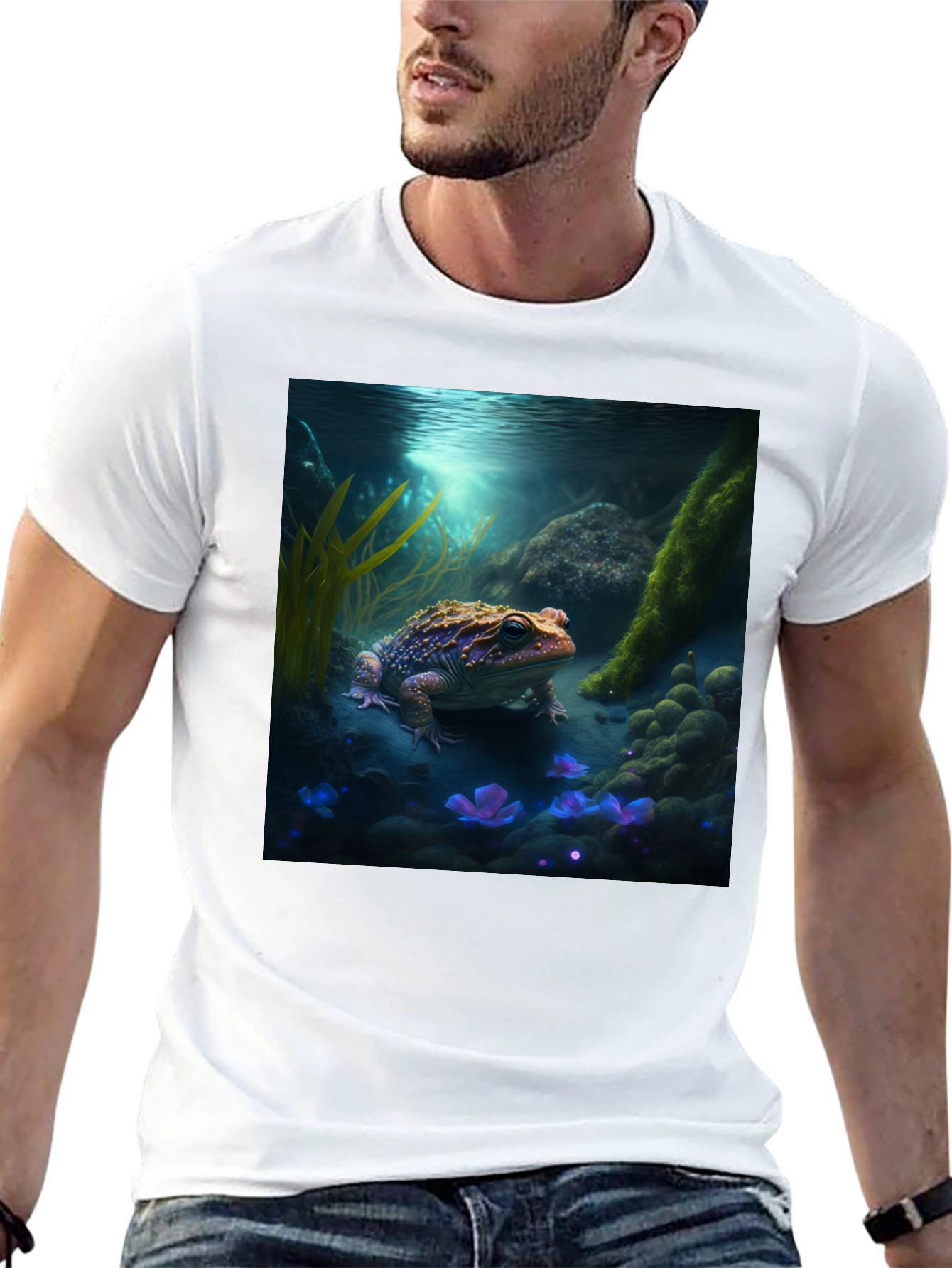 Underwater Frog Graphic Tee