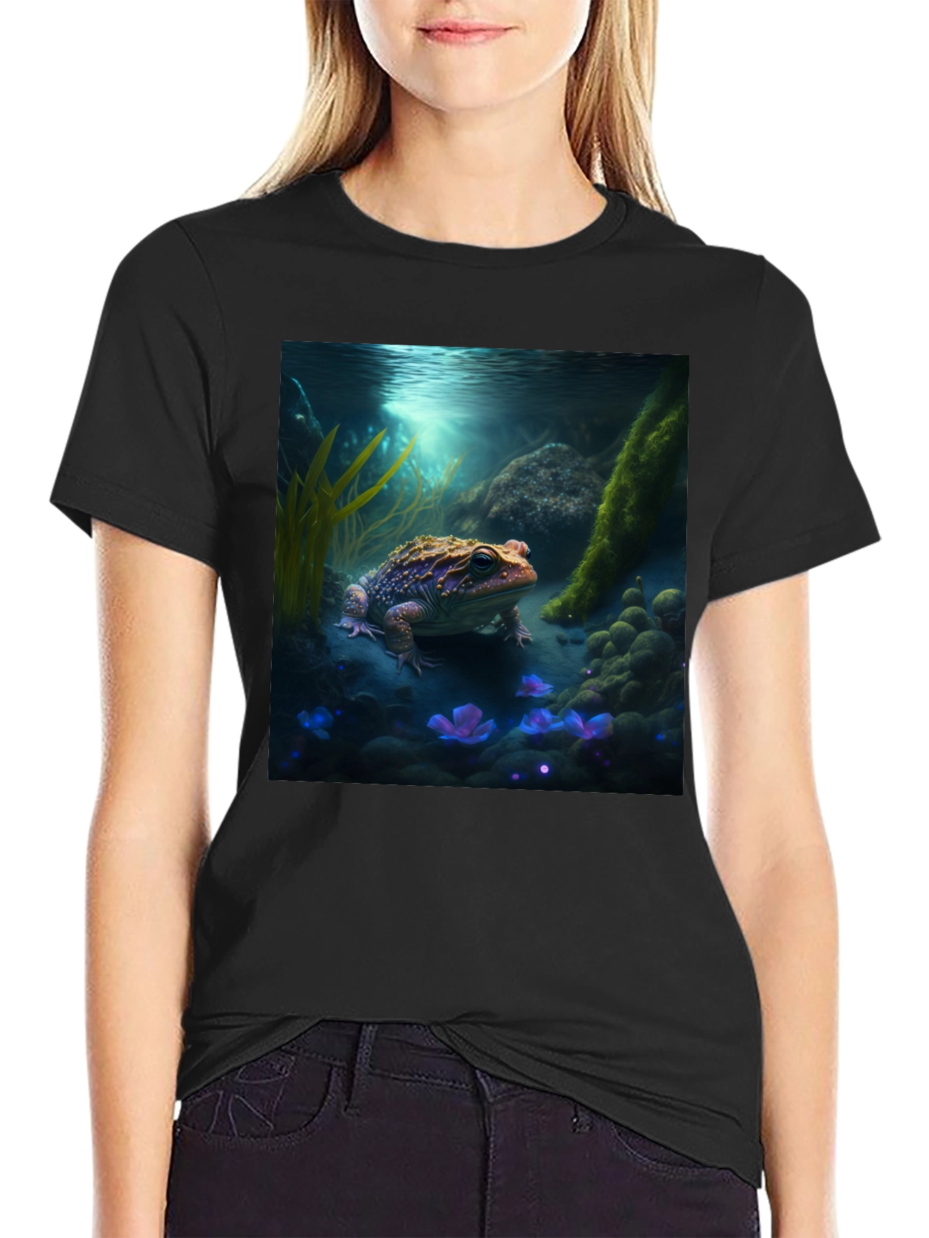 Underwater Frog Graphic Tee