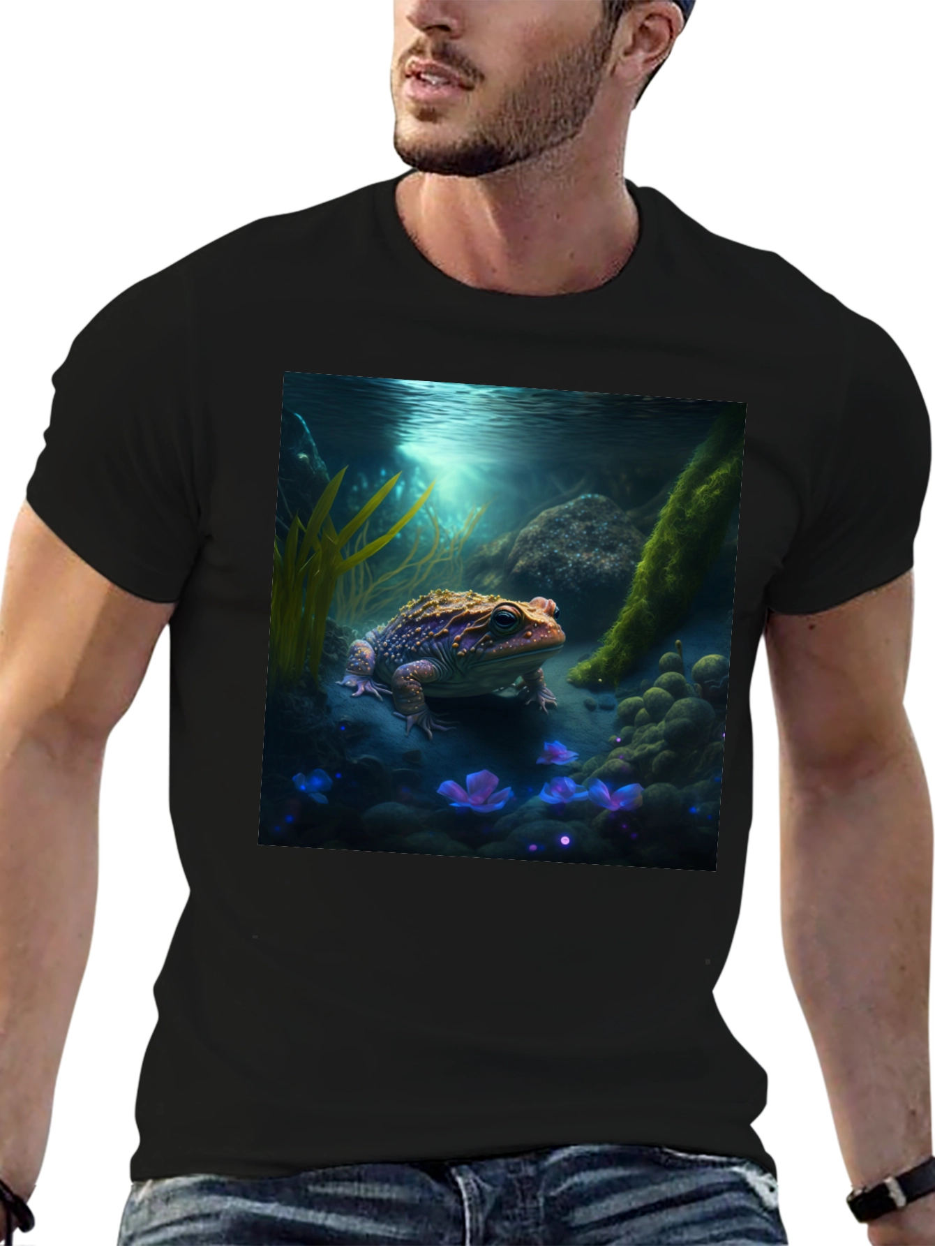Underwater Frog Graphic Tee