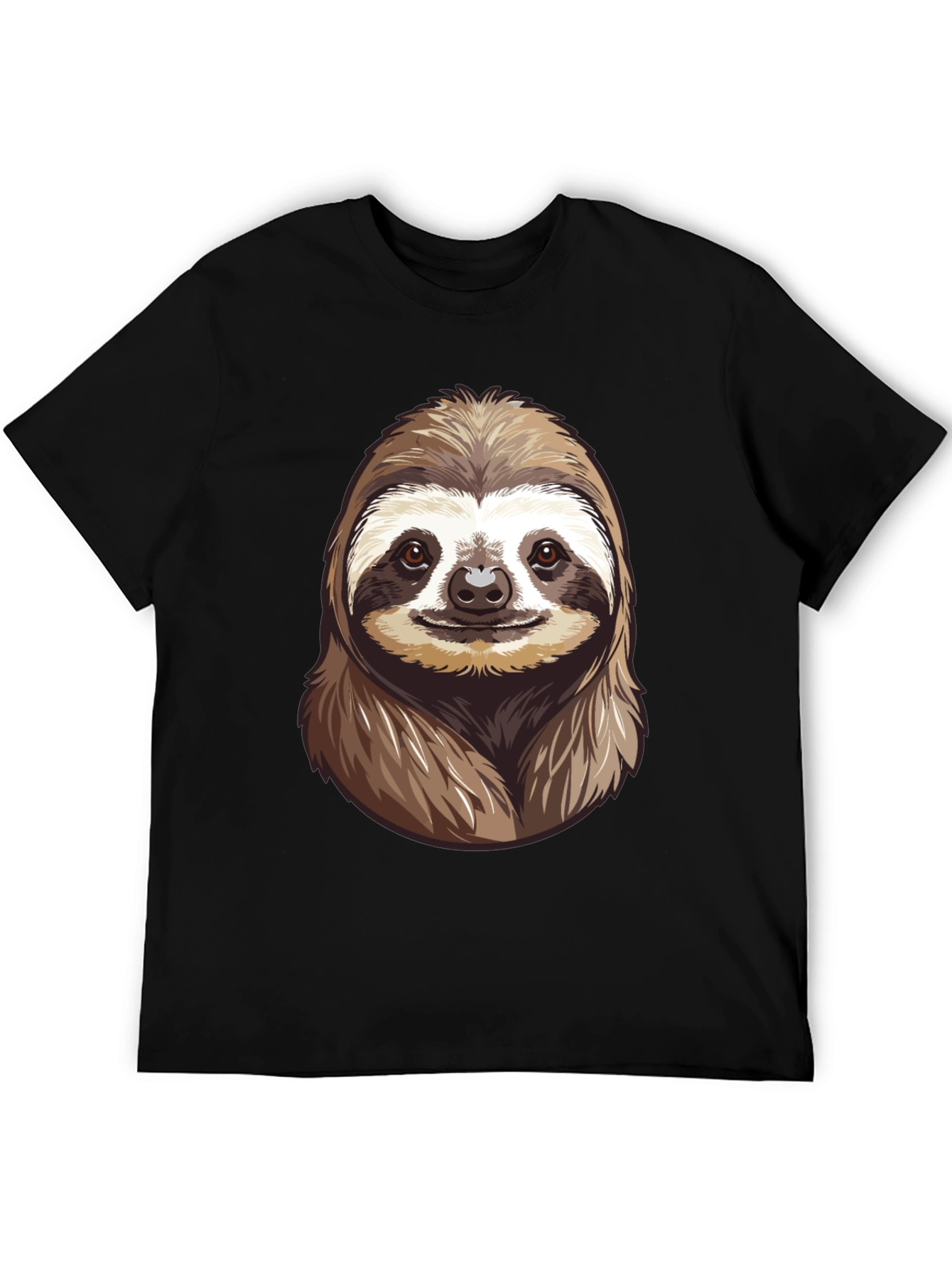 Sloth Face Graphic Tee - Relaxed Style