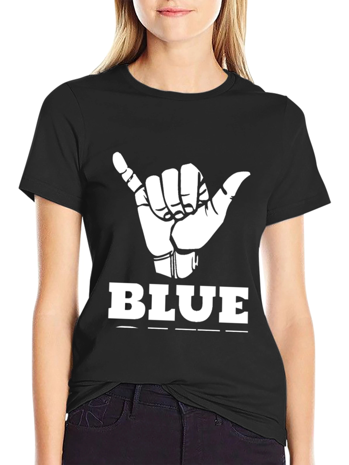 Hang Loose BLUE Graphic Tee - Casual Comfort