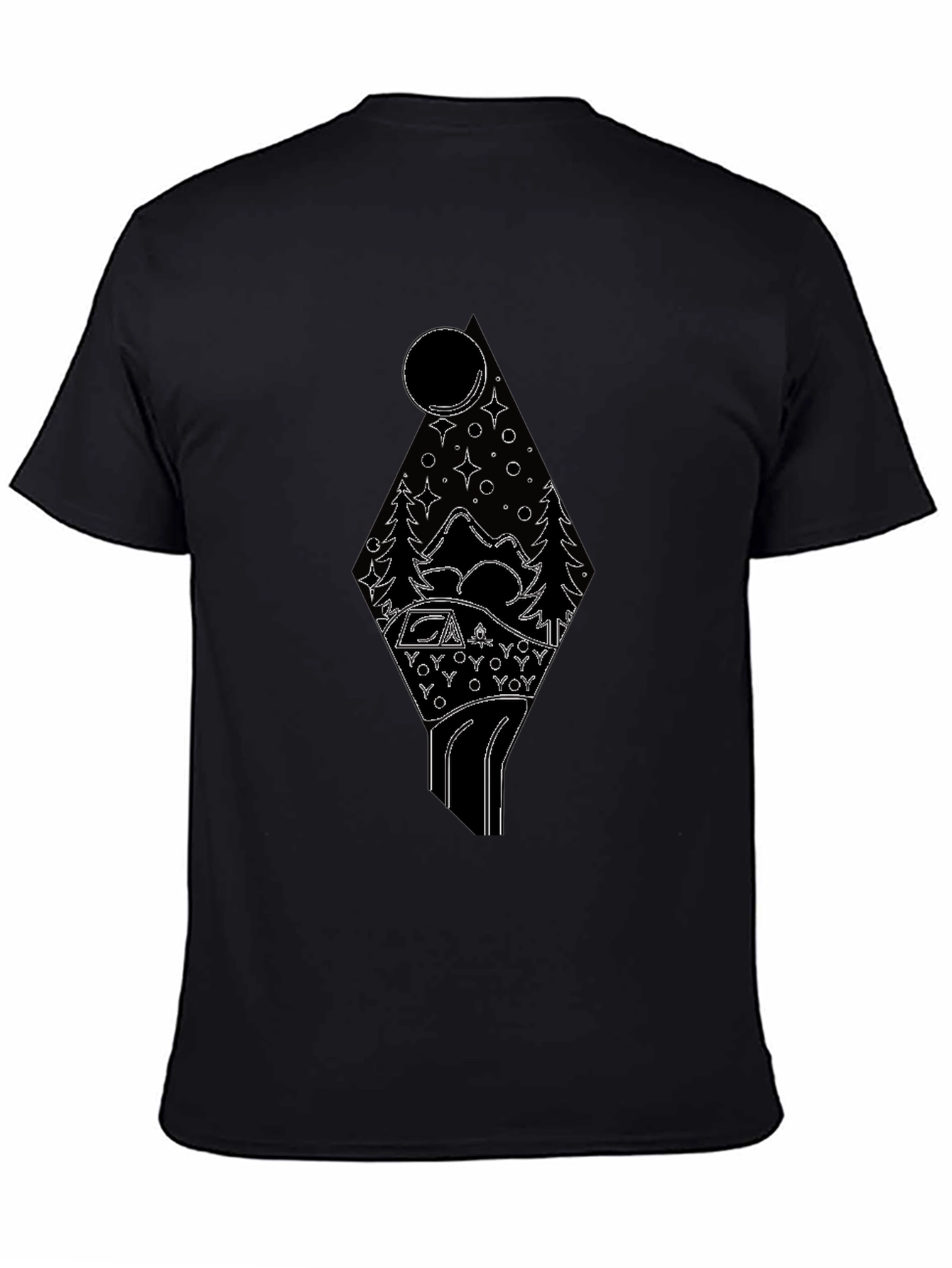 Adventure Awaits Graphic T-Shirt - Camping Under the Stars