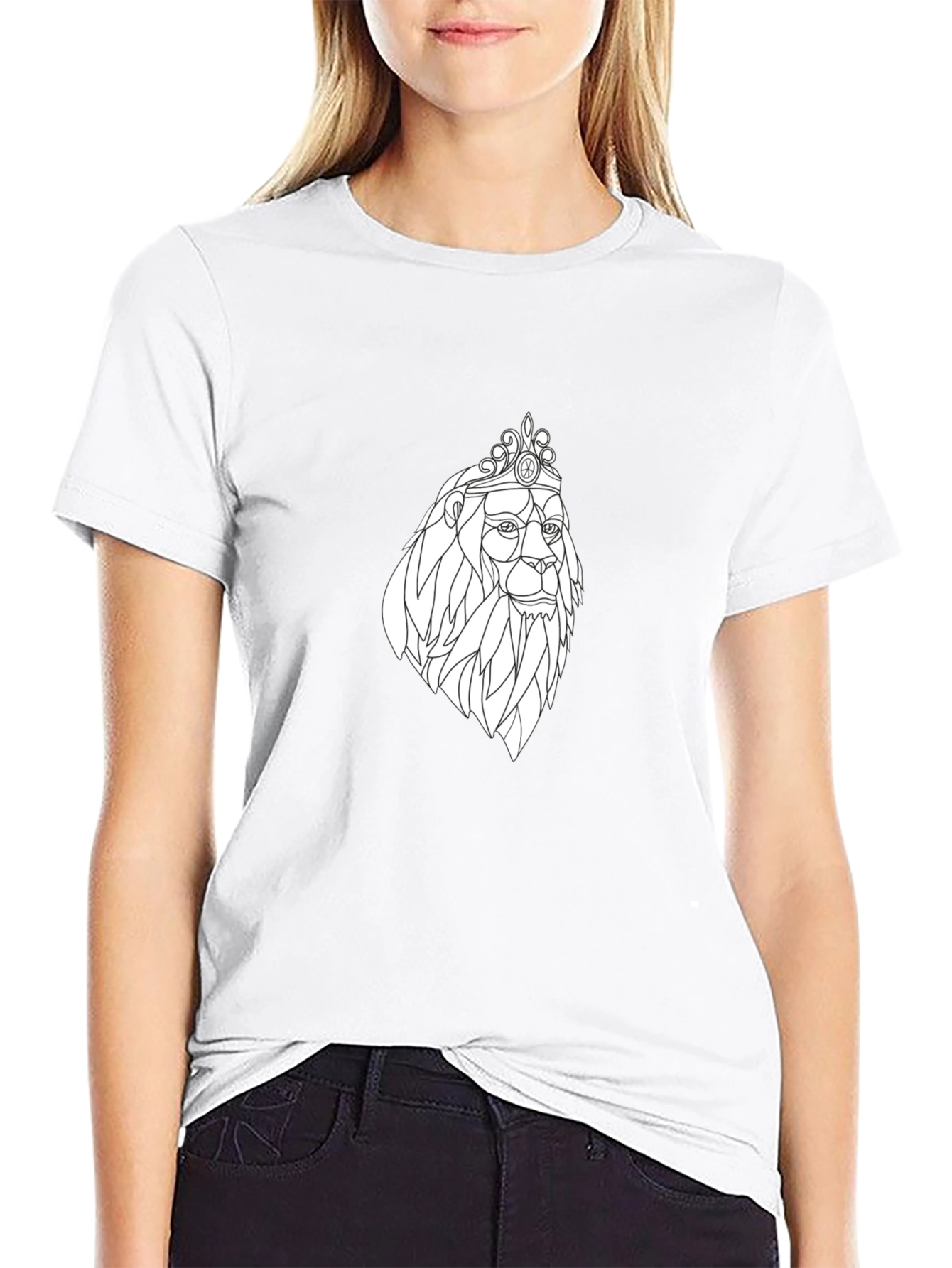 Lion King Graphic Tee - Modern Black T-Shirt
