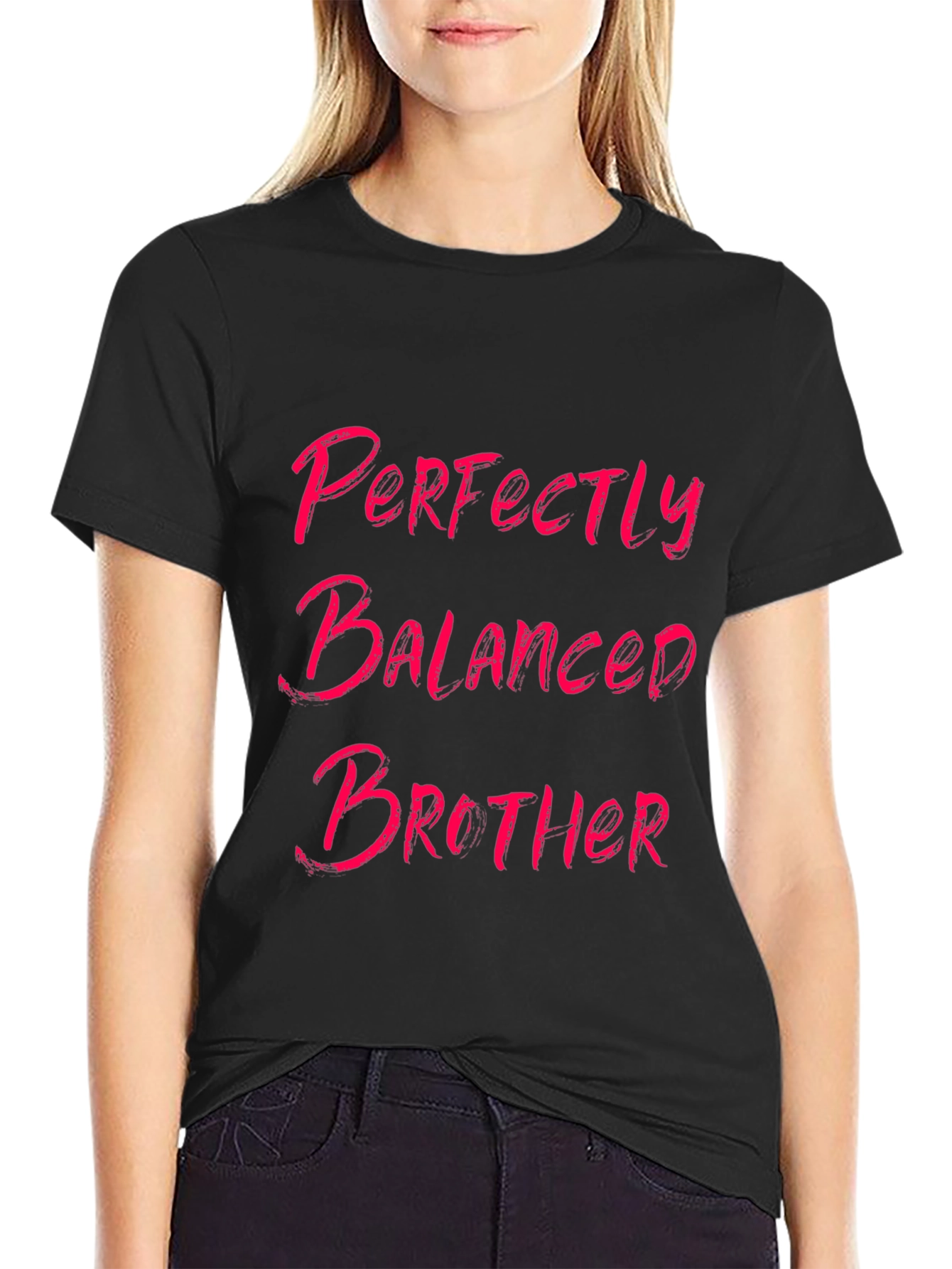 Perfectly Balanced Brother Graphic Tee - Black