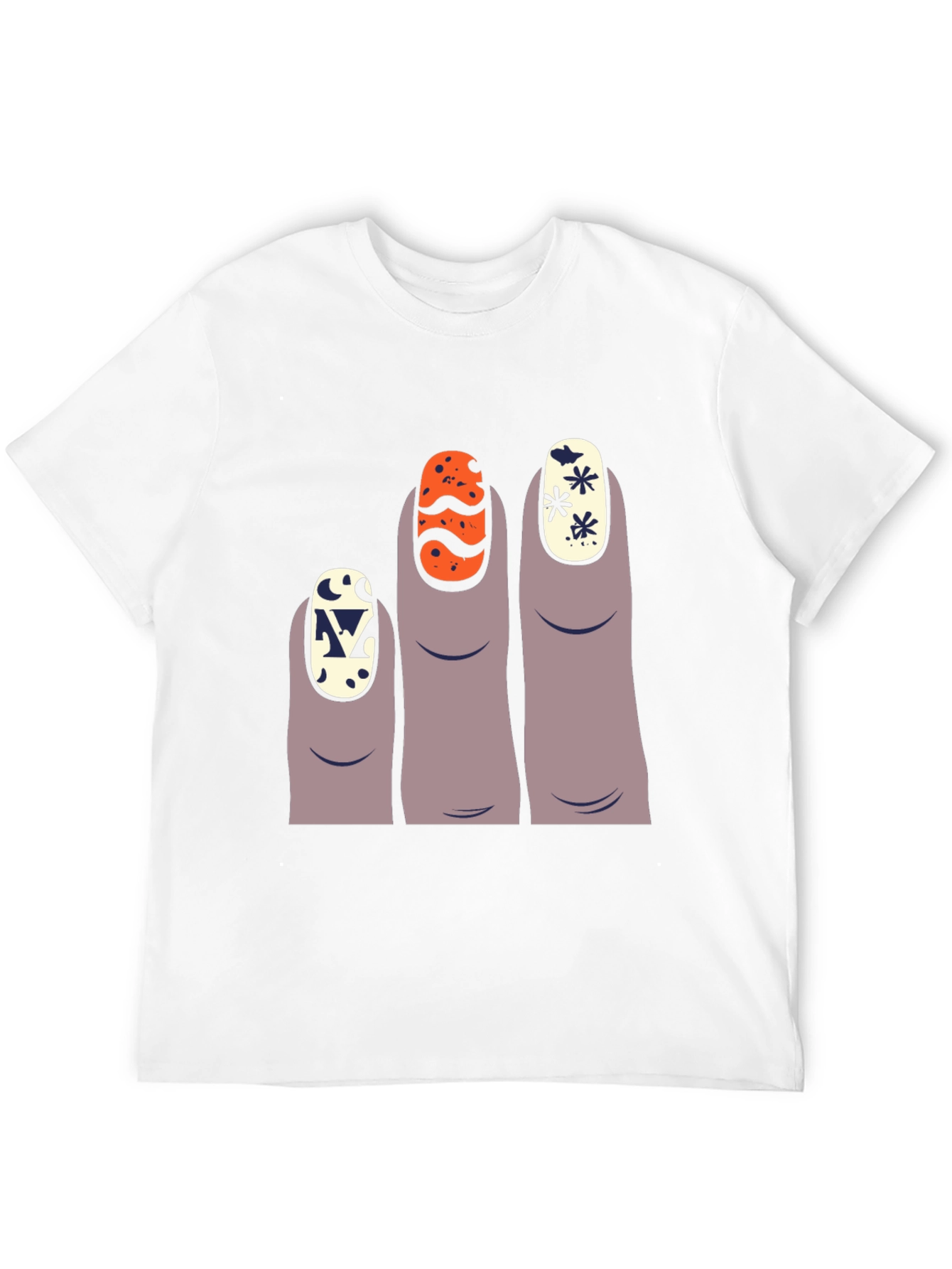Funky Fingernails Graphic Tee - Unique Design