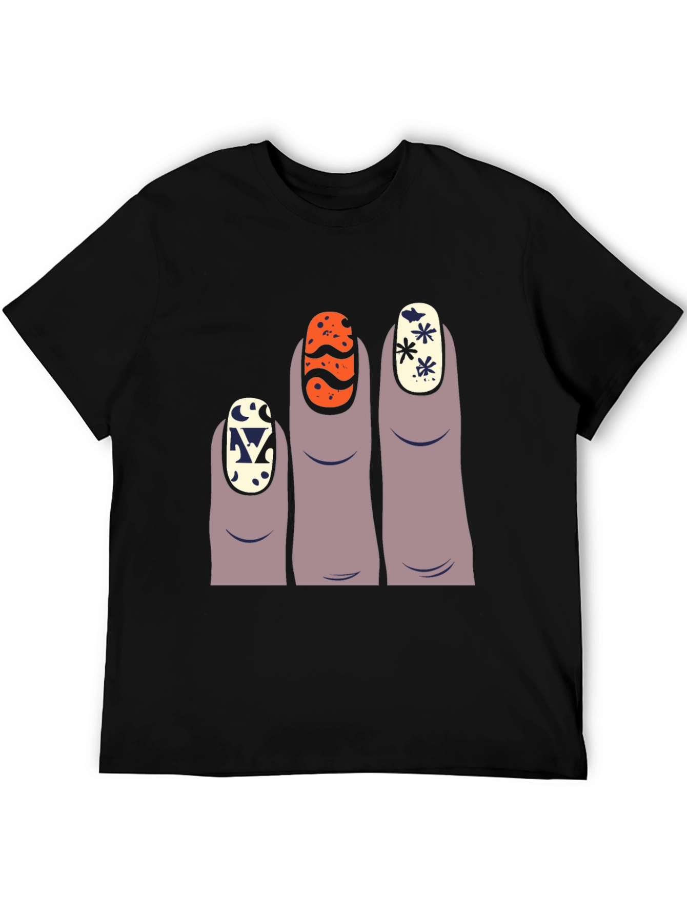 Funky Fingernails Graphic Tee - Unique Design