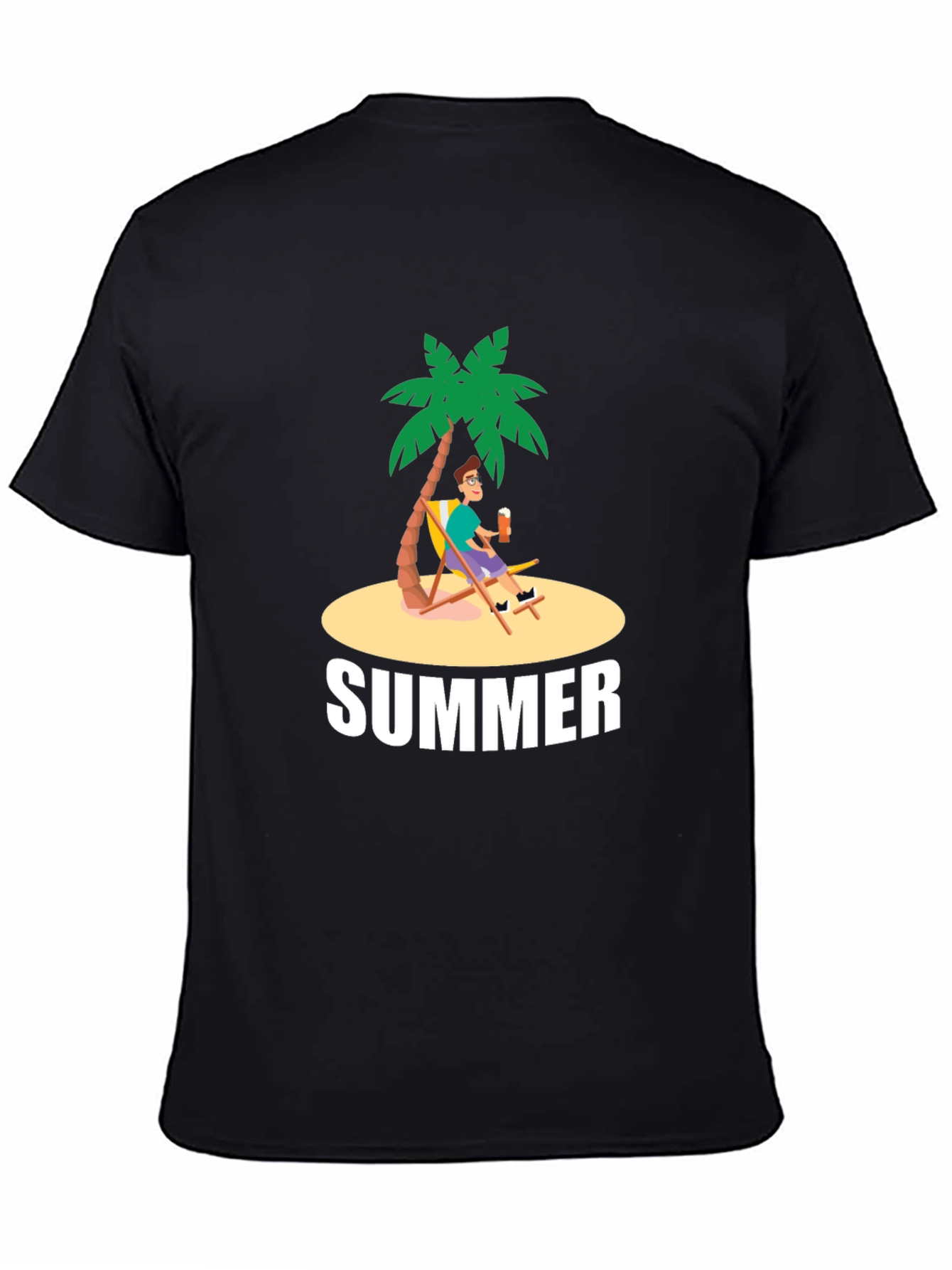 Summer Vibes Graphic T-Shirt - Palm Tree Design