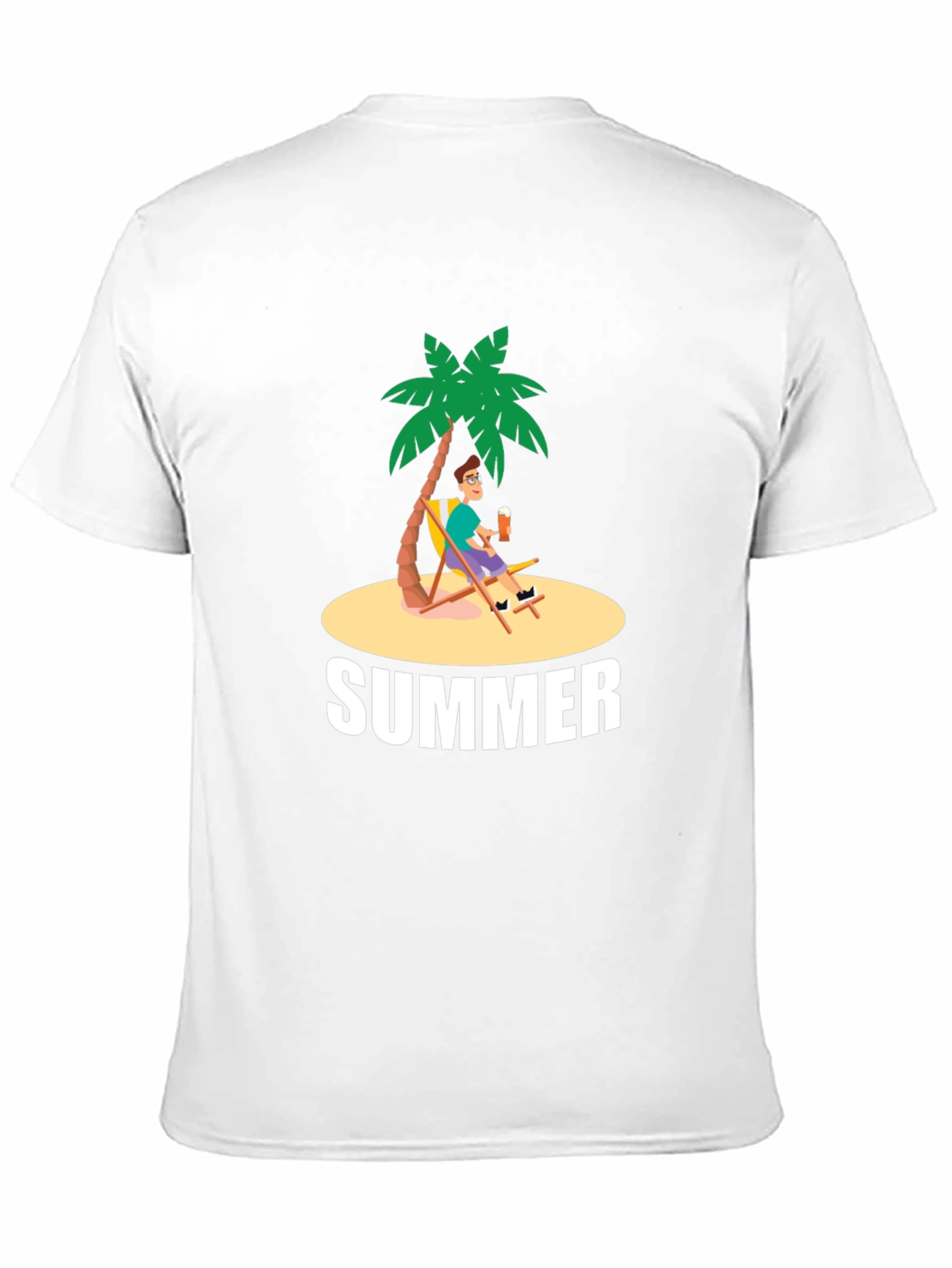 Summer Vibes Graphic T-Shirt - Palm Tree Design
