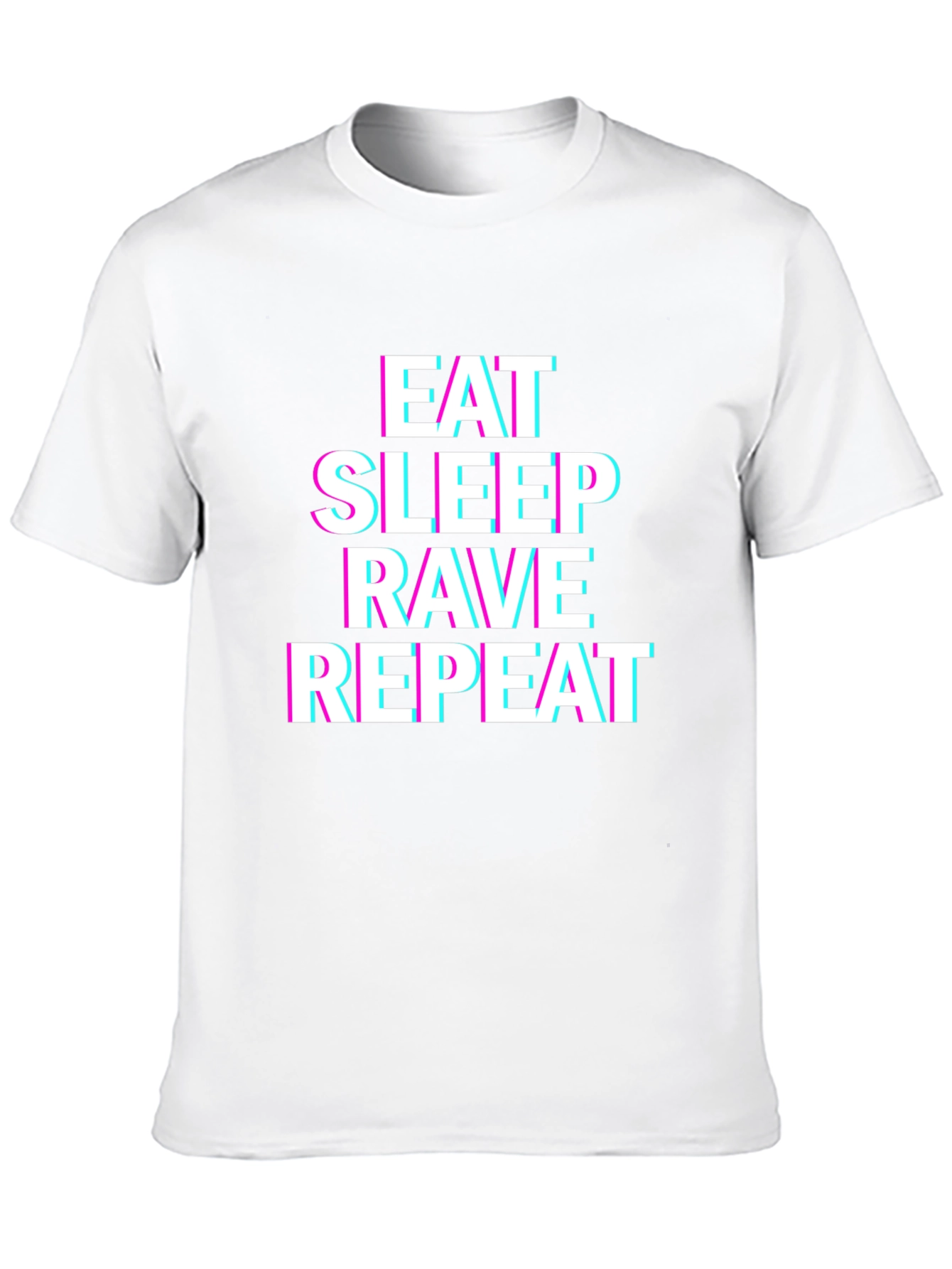 Eat Sleep Rave Repeat Black Graphic Tee