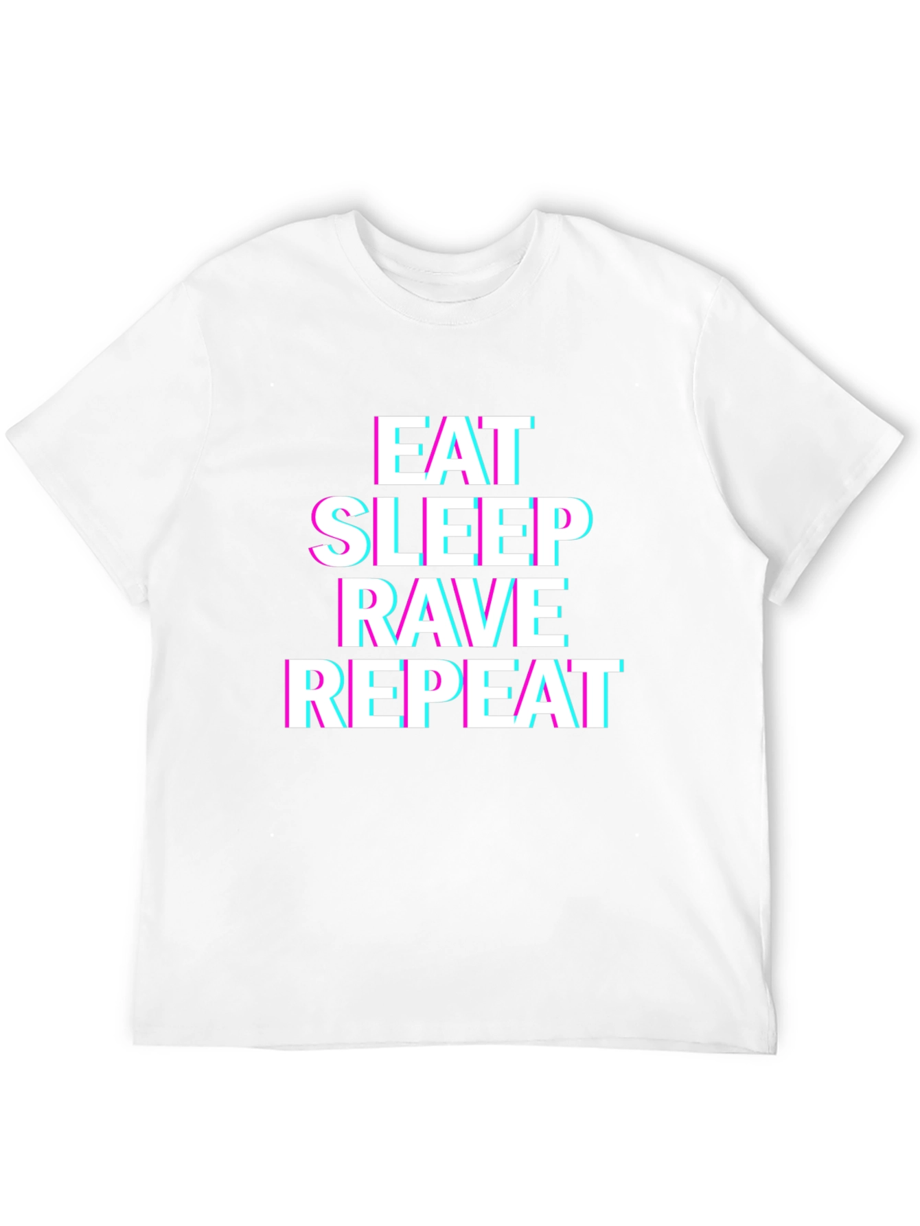 Eat Sleep Rave Repeat Black Graphic Tee