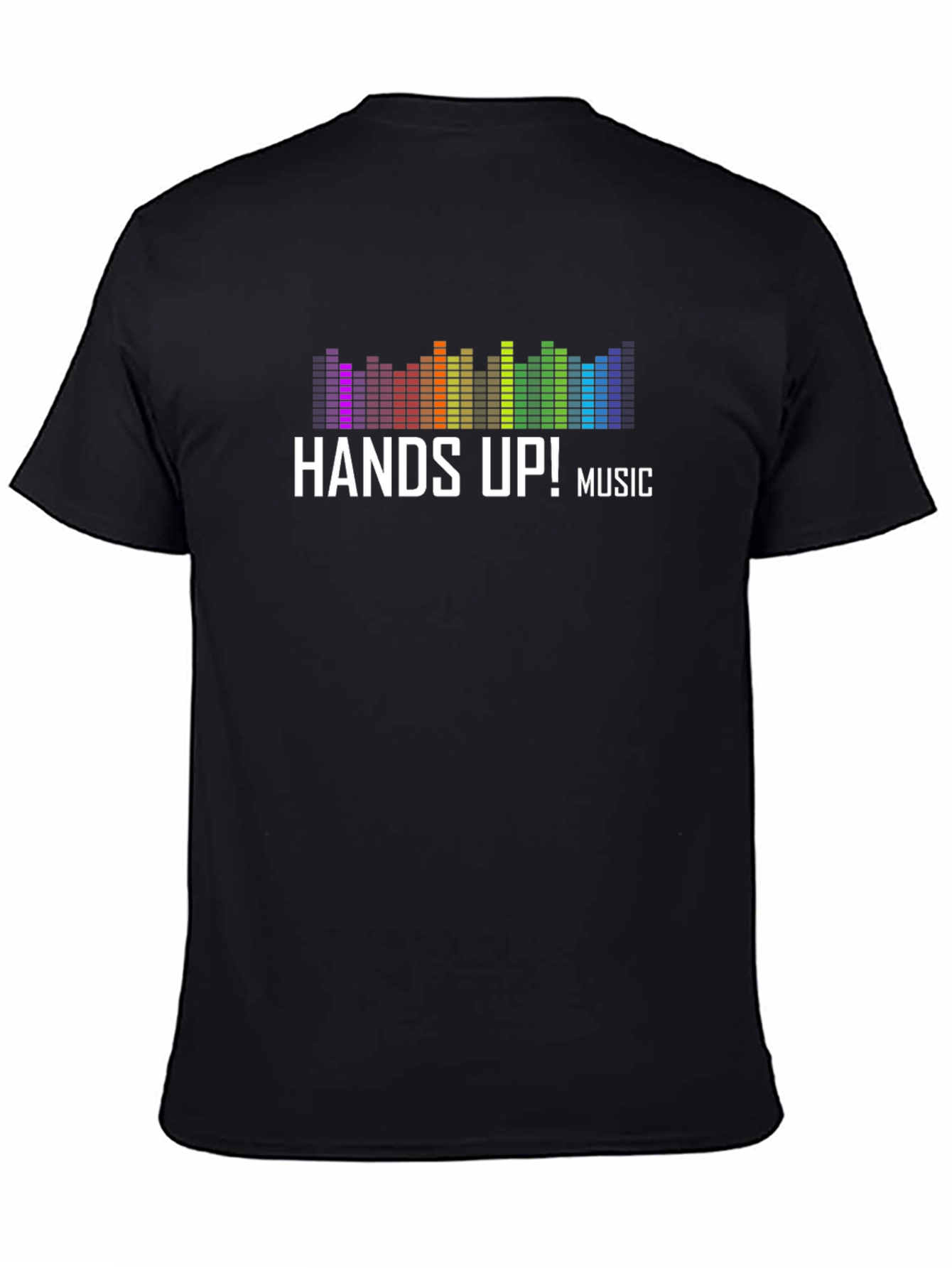 Hands Up! Music Graphic Black T-Shirt