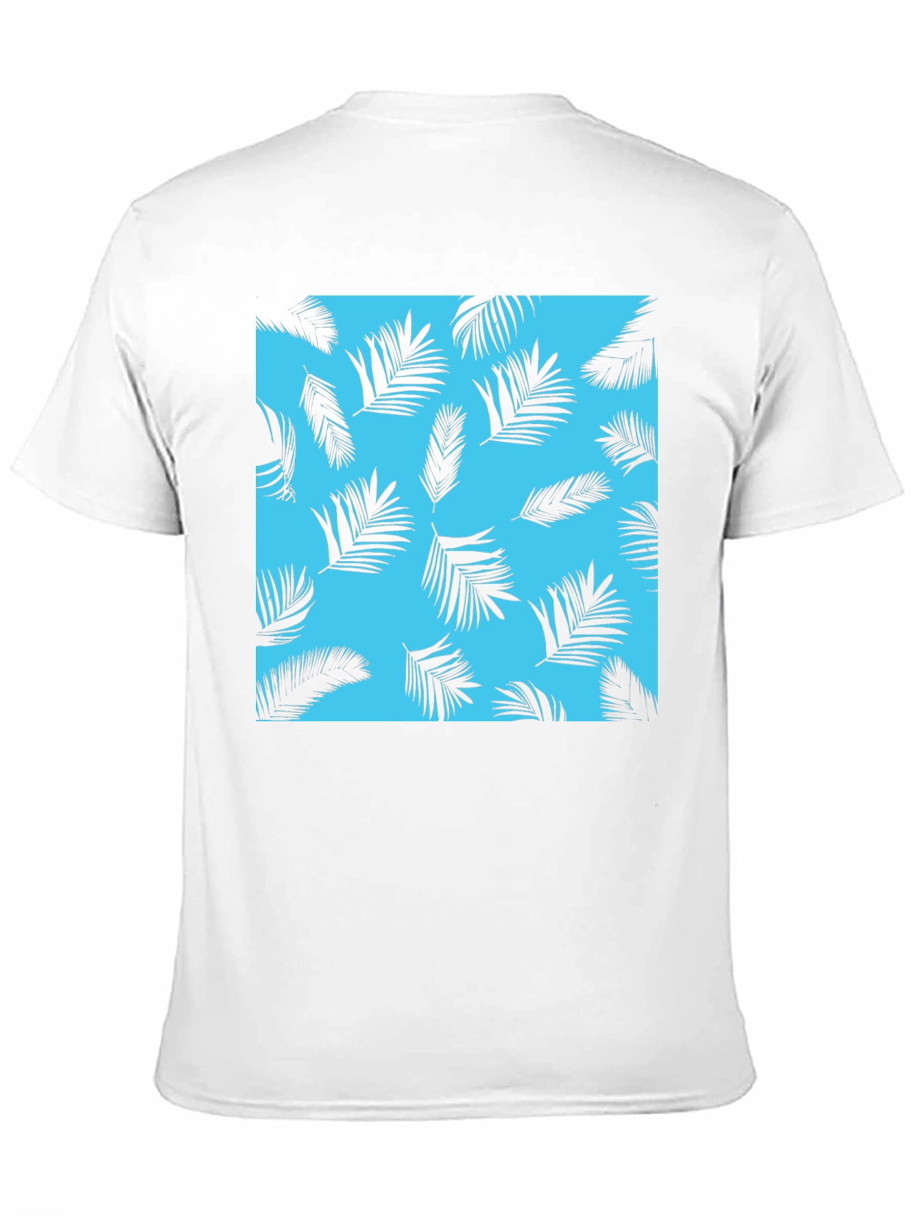Tropical Palm Leaf Print Crew Neck T-Shirt