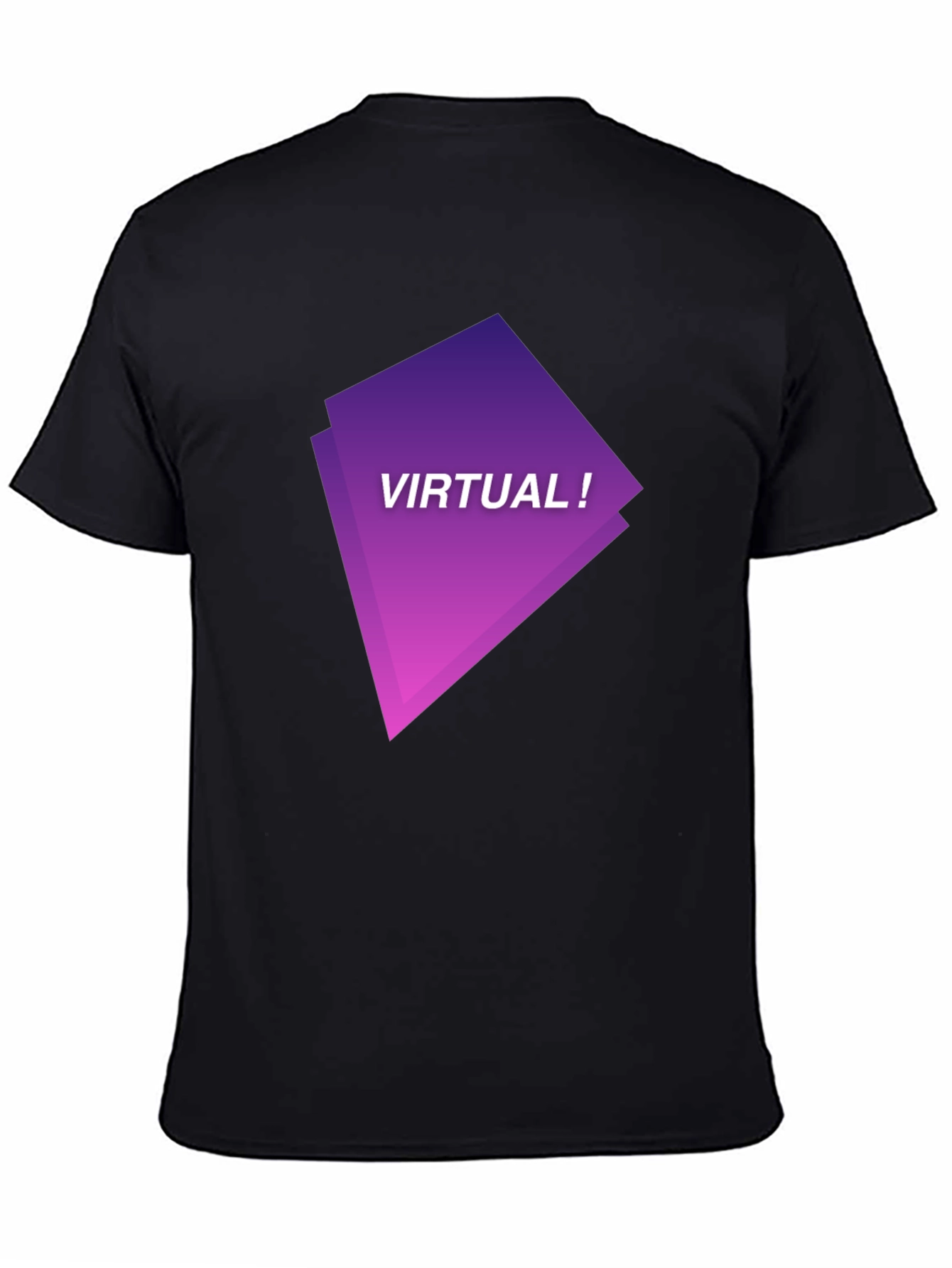Virtual Graphic Tee - Black Modern Design
