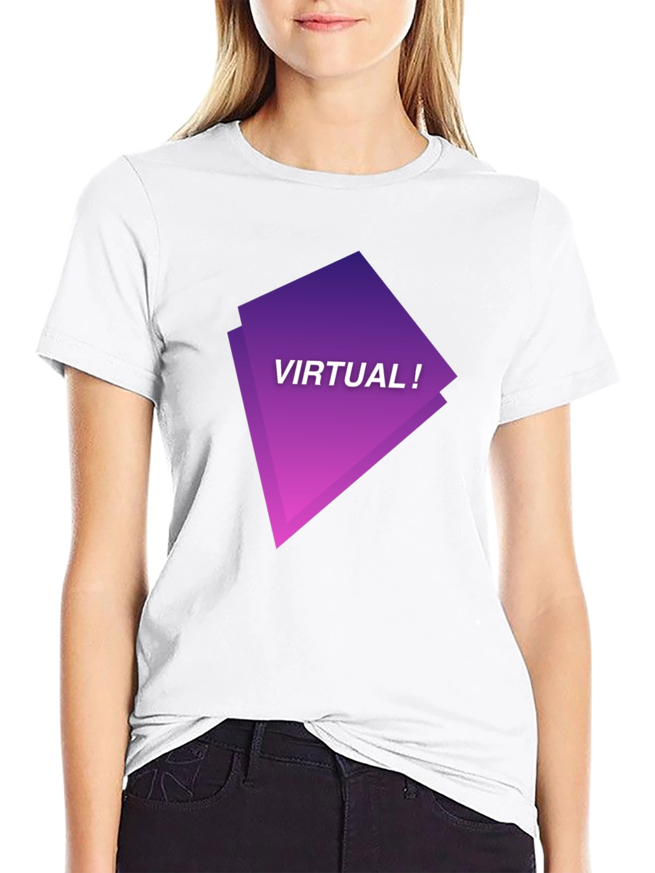Virtual Graphic Tee - Black Modern Design