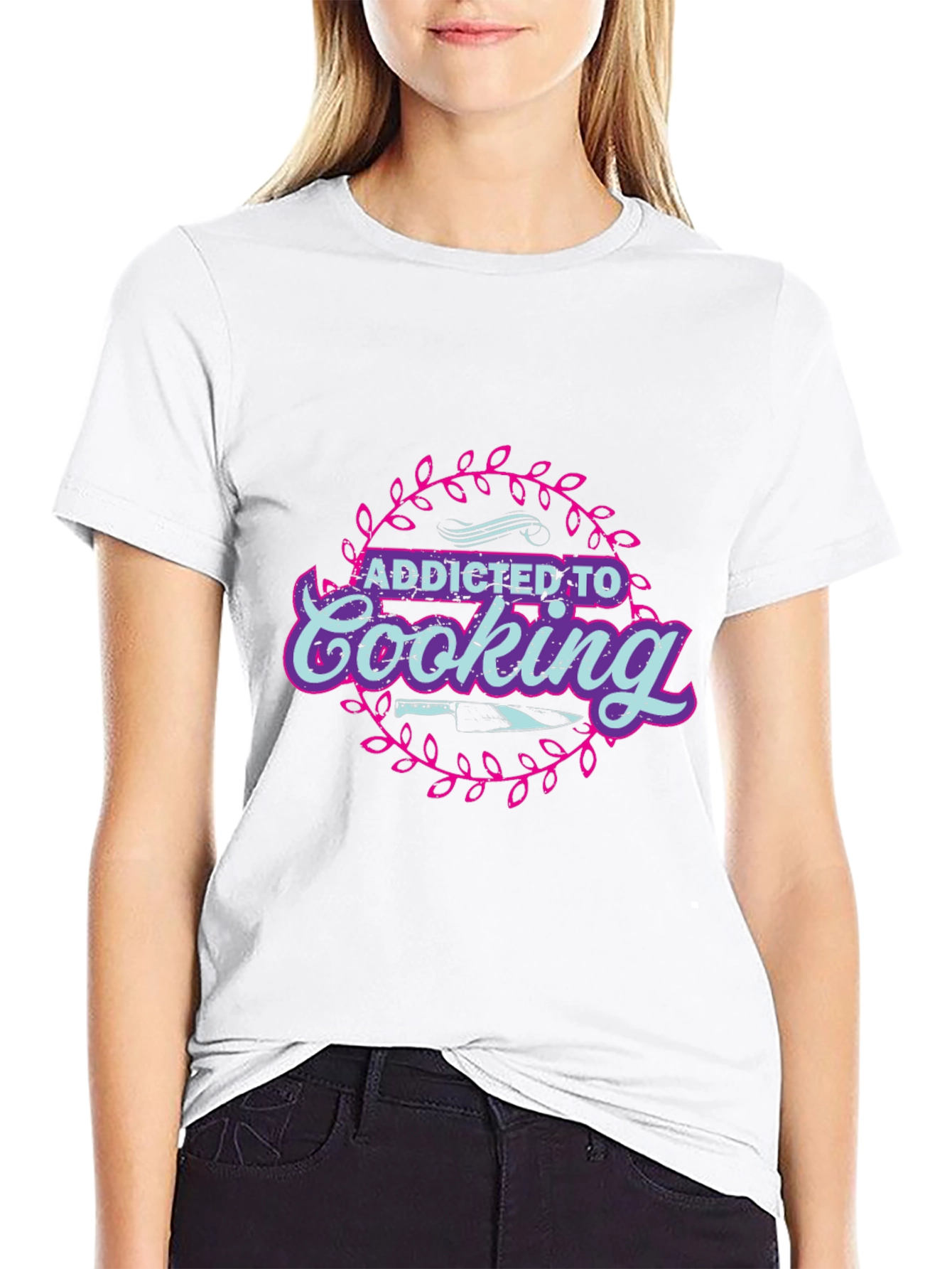 Addicted to Cooking T-Shirt Chef Foodie Tee