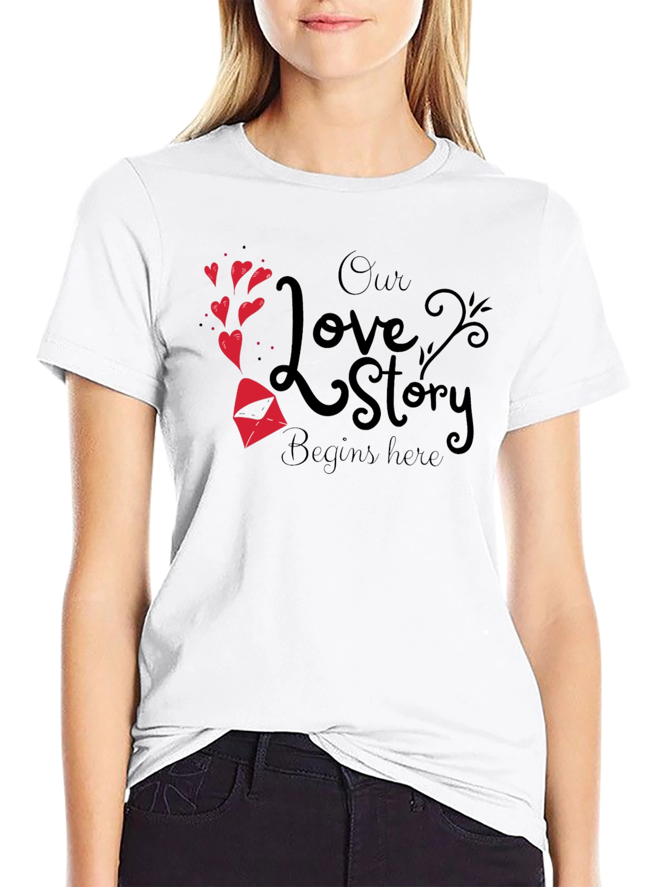 Our Love Story Begins Here T-Shirt